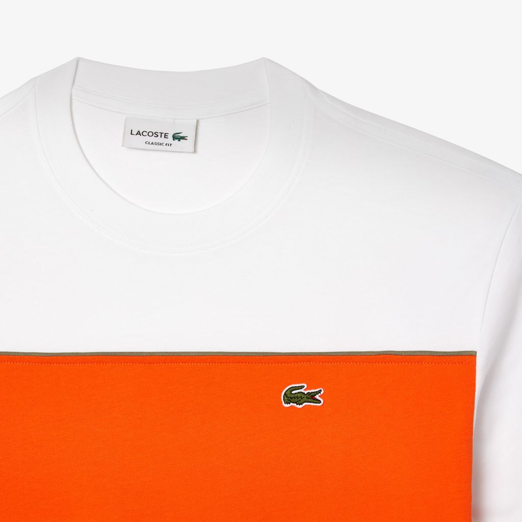 Áo Thun Lacoste Nam Chất Liệu Jersey Cotton Họa Tiết Color-Block