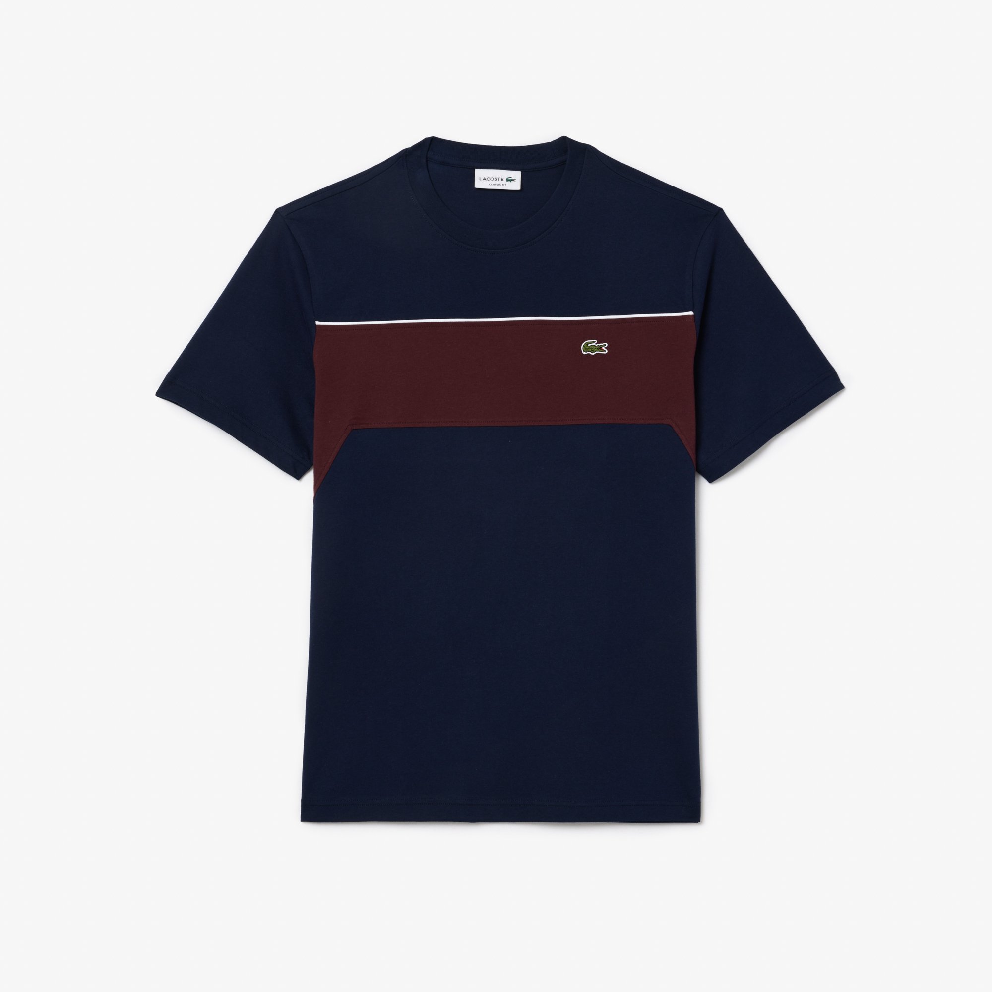 Áo Thun Lacoste Nam Chất Liệu Jersey Cotton Họa Tiết Color-Block