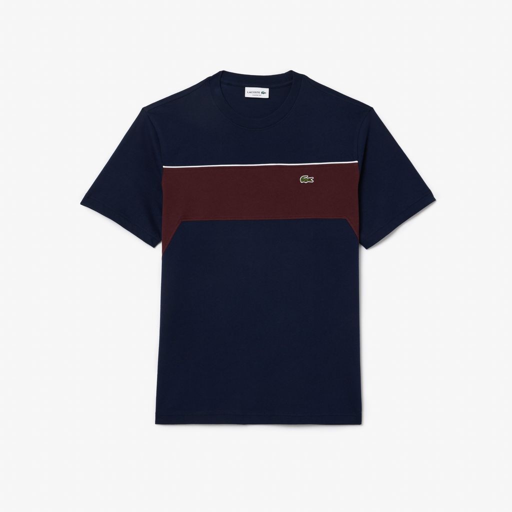 Áo Thun Lacoste Nam Chất Liệu Jersey Cotton Họa Tiết Color-Block