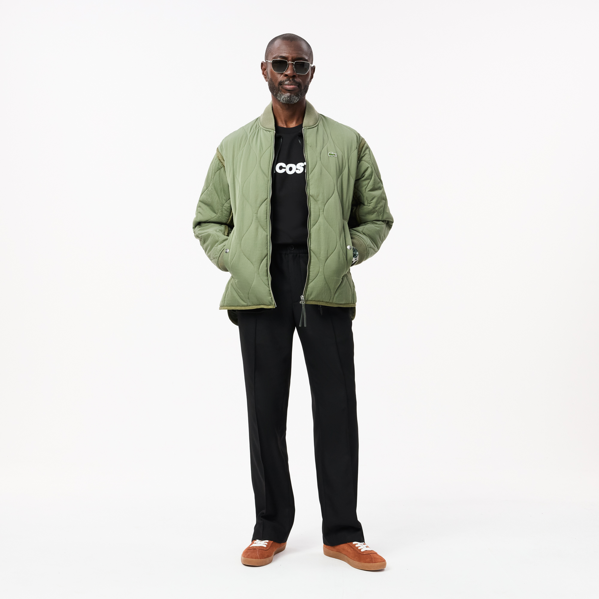 Áo Thun Lacoste Nam Chất Liệu Cotton Dày Có Logo