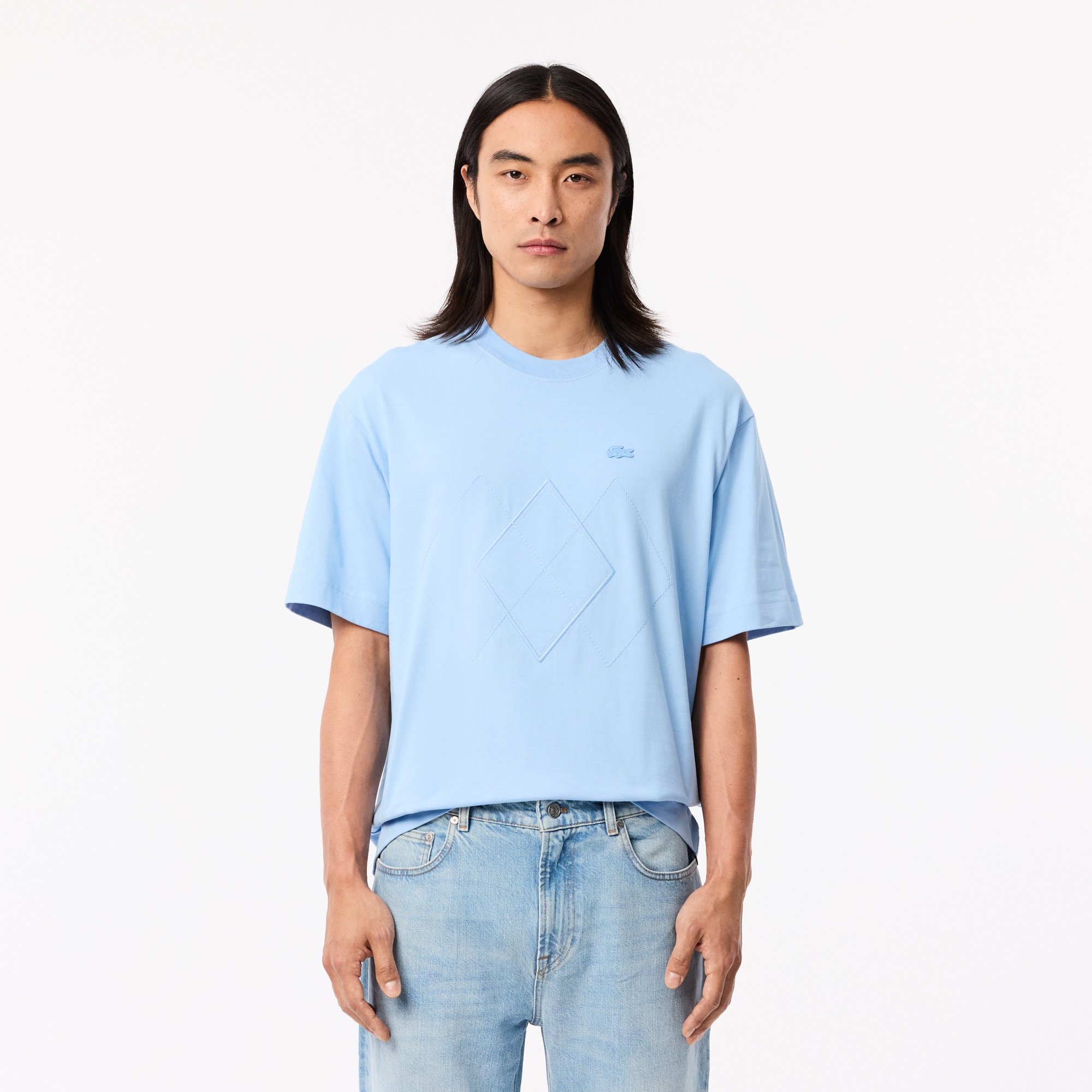 Áo Thun Lacoste Nam Dáng Rộng Chất Liệu Cotton