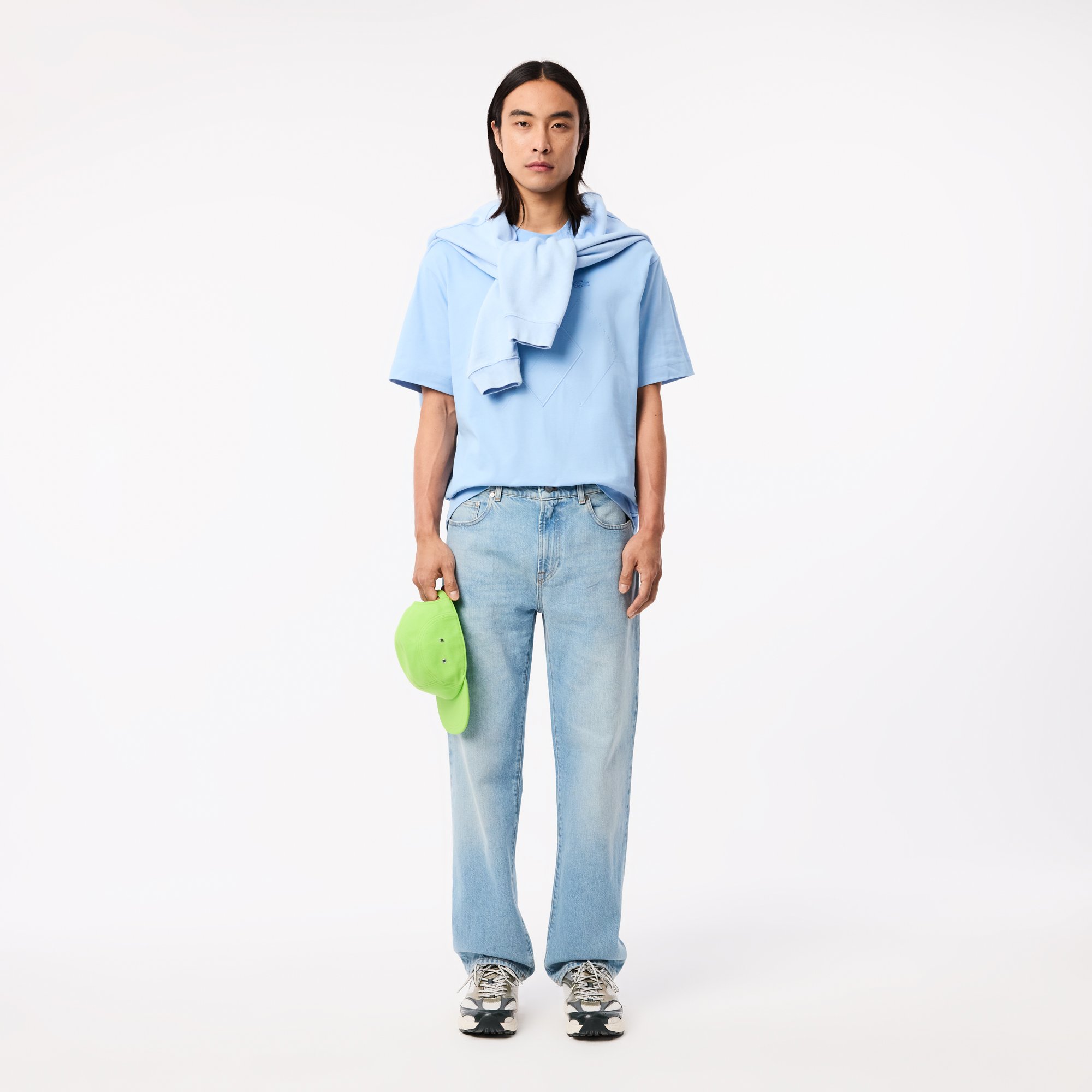 Áo Thun Lacoste Nam Dáng Rộng Chất Liệu Cotton