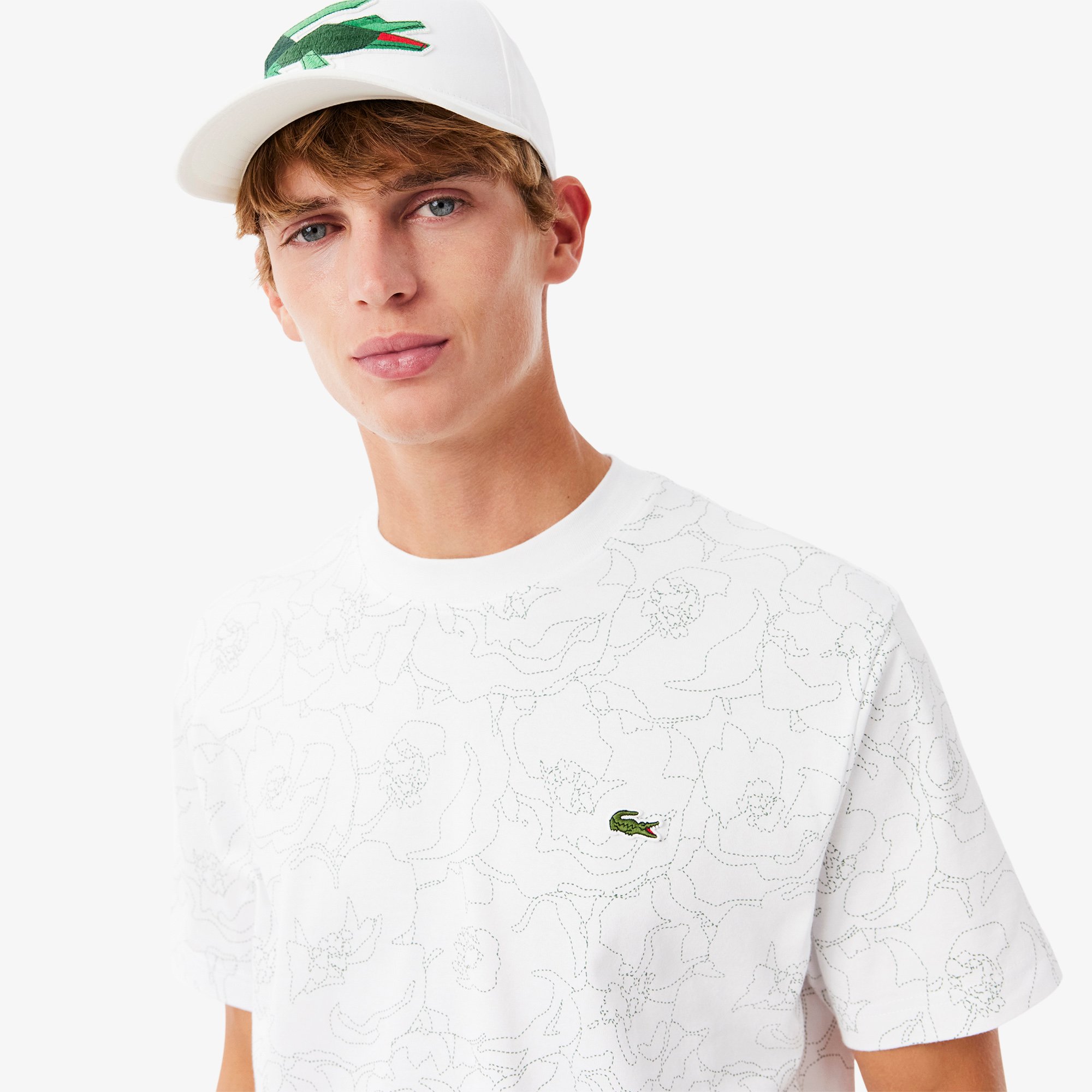 Áo Thun Lacoste Nam Chất Liệu Cotton Dày Họa Tiết In