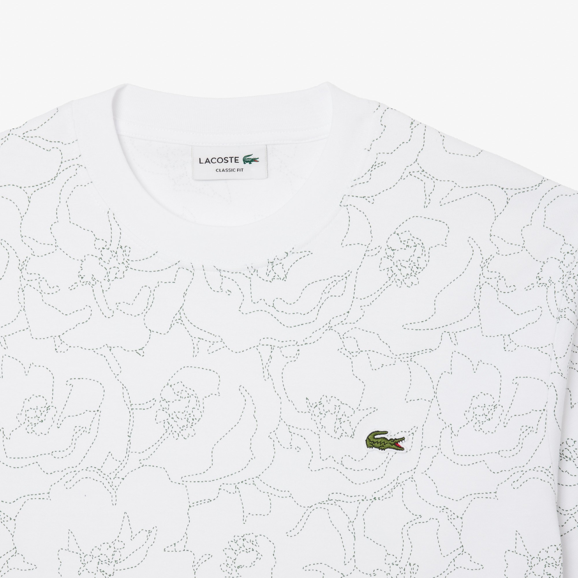 Áo Thun Lacoste Nam Chất Liệu Cotton Dày Họa Tiết In