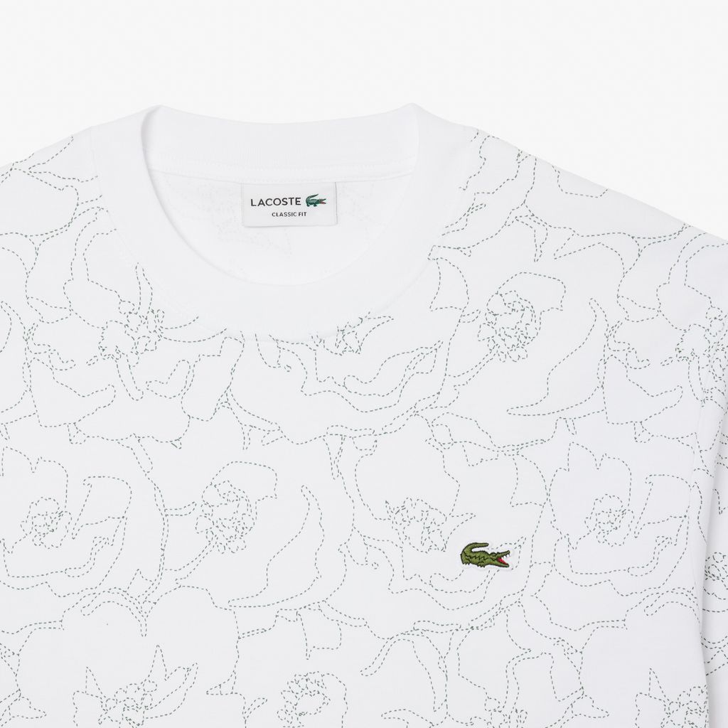 Áo Thun Lacoste Nam Chất Liệu Cotton Dày Họa Tiết In