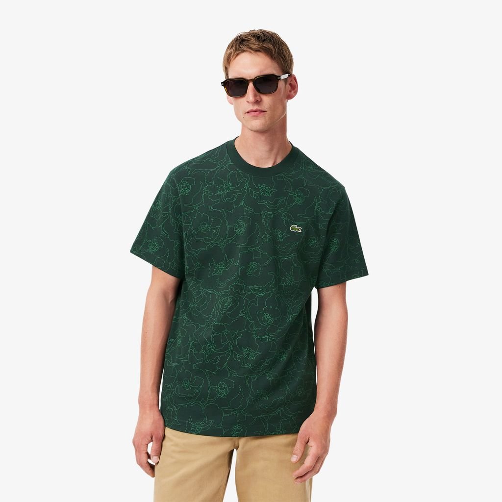 Áo Thun Lacoste Nam Chất Liệu Cotton Dày Họa Tiết In
