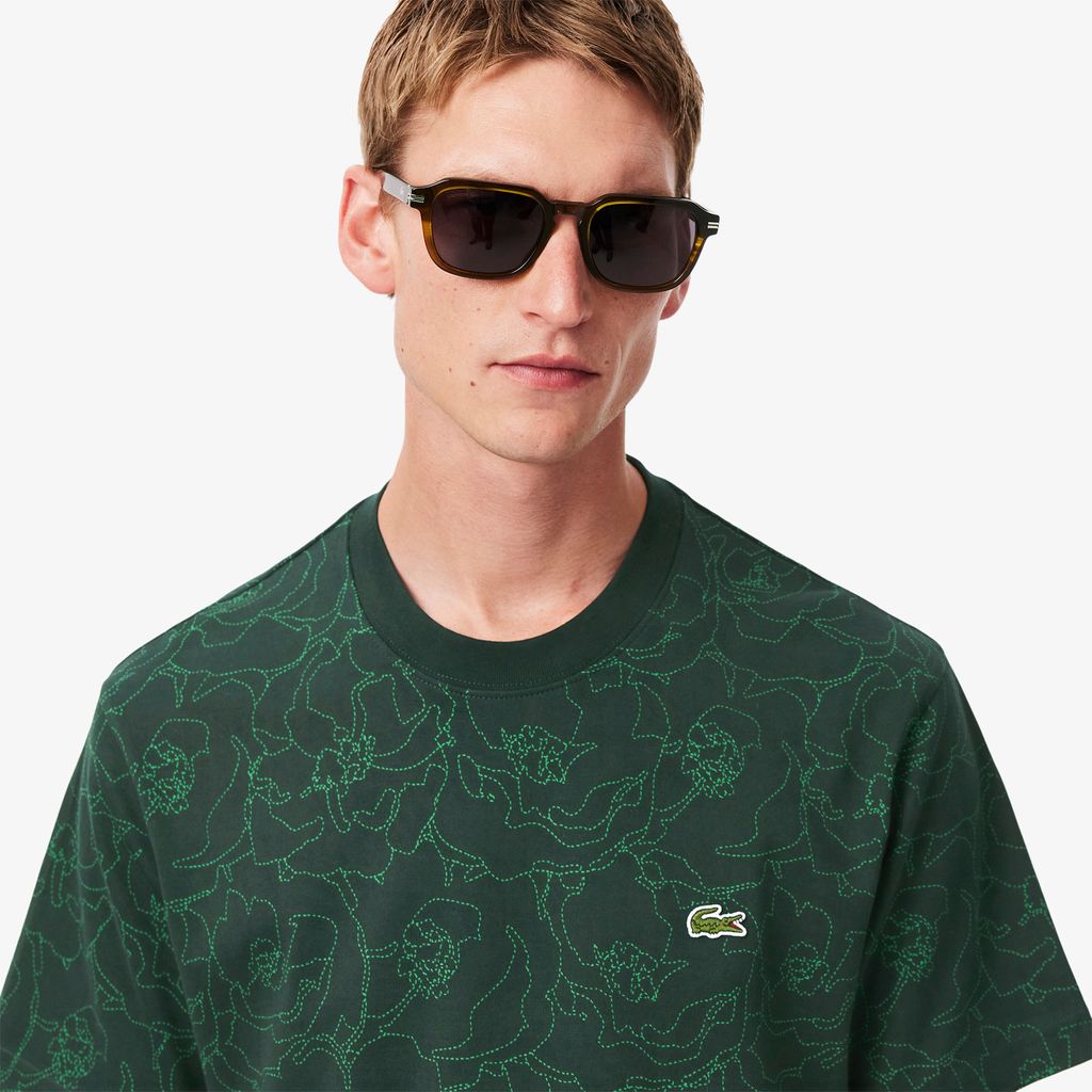 Áo Thun Lacoste Nam Chất Liệu Cotton Dày Họa Tiết In