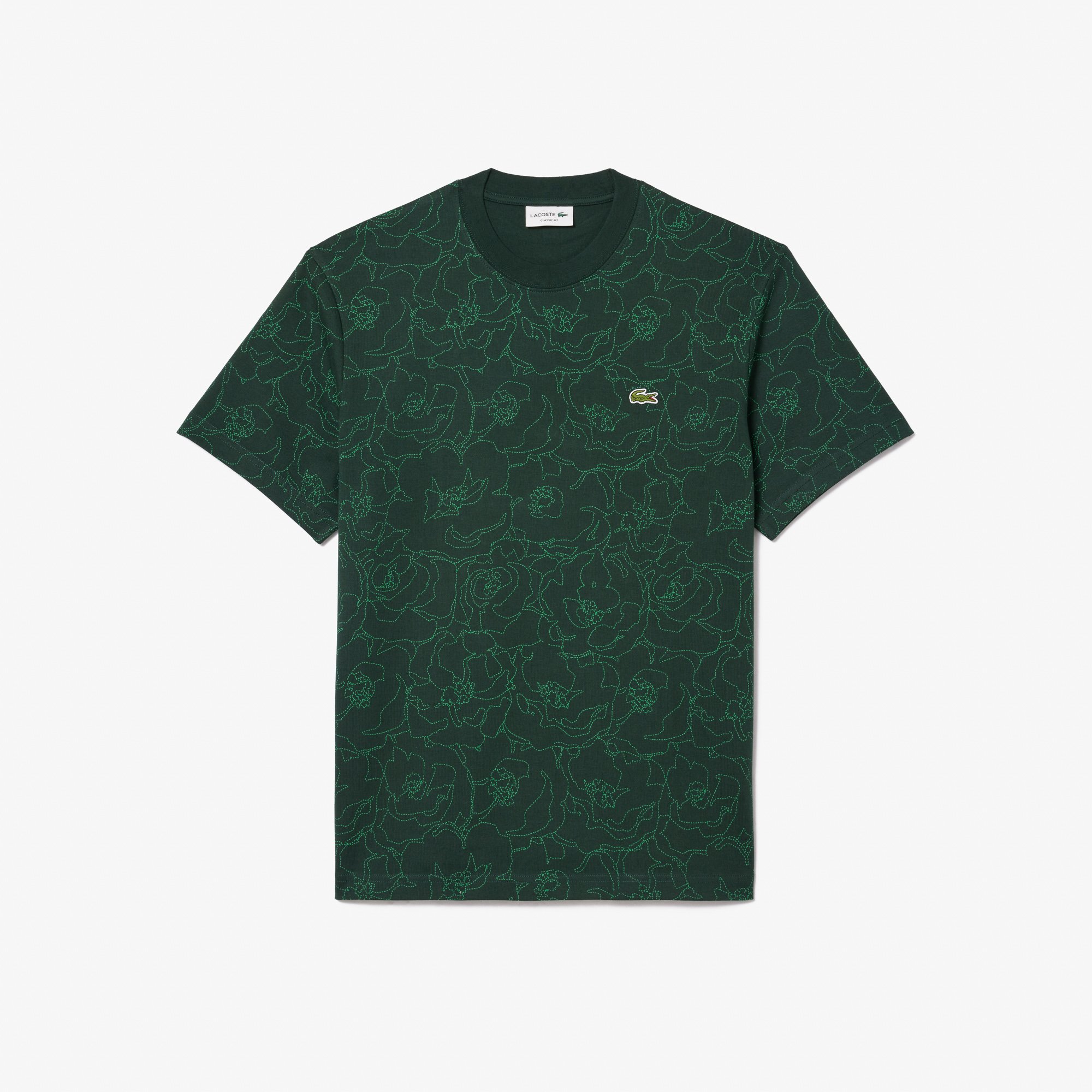 Áo Thun Lacoste Nam Chất Liệu Cotton Dày Họa Tiết In