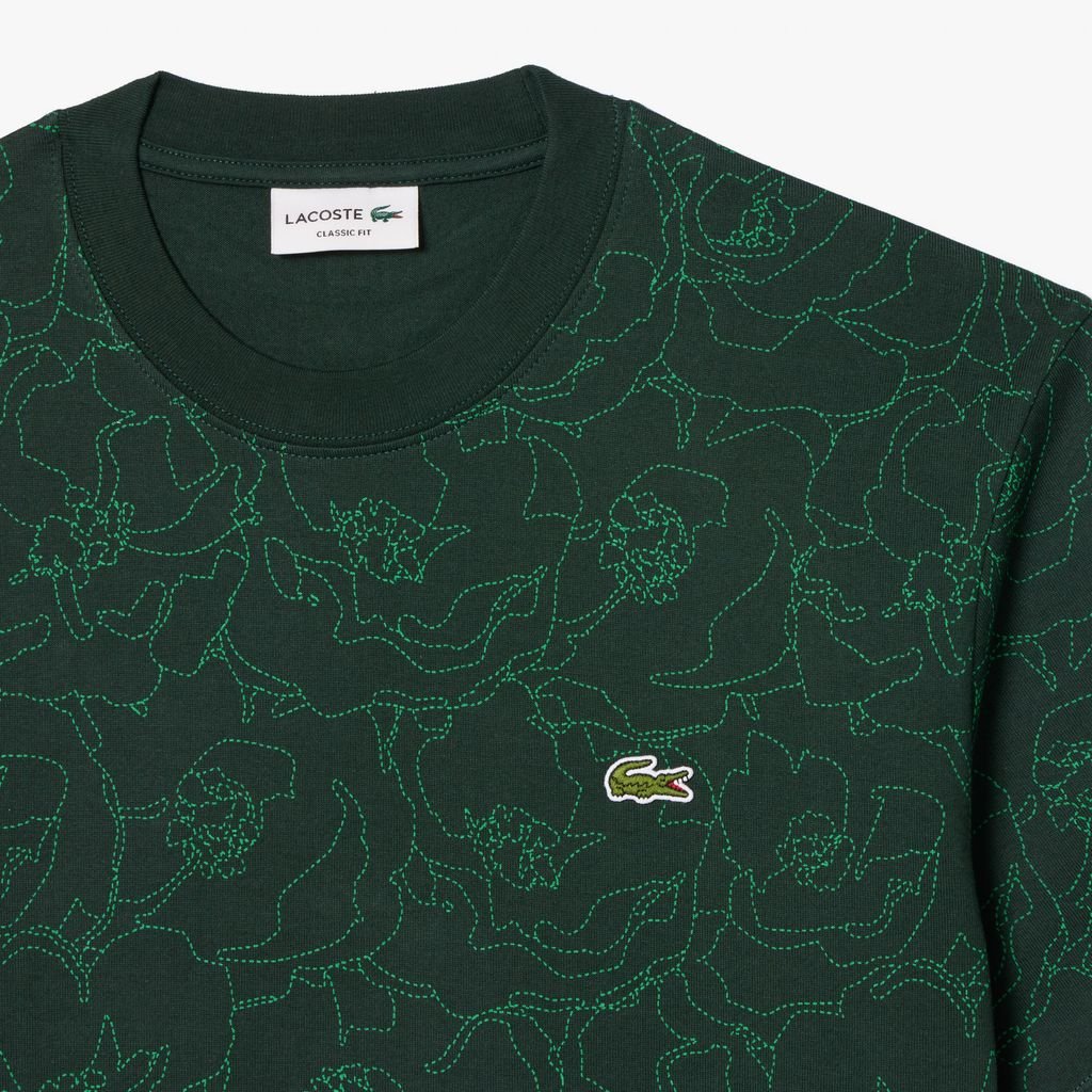 Áo Thun Lacoste Nam Chất Liệu Cotton Dày Họa Tiết In