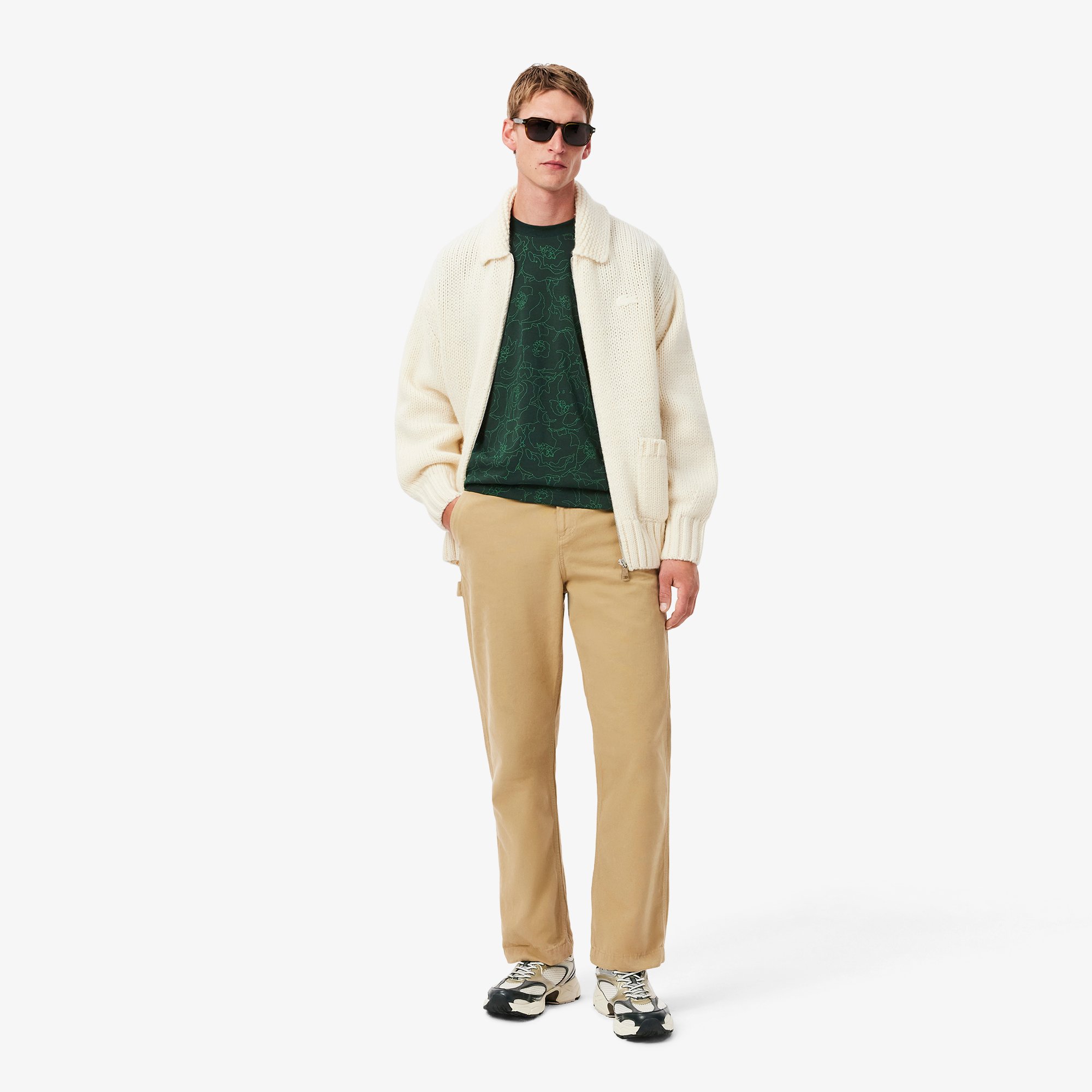 Áo Thun Lacoste Nam Chất Liệu Cotton Dày Họa Tiết In