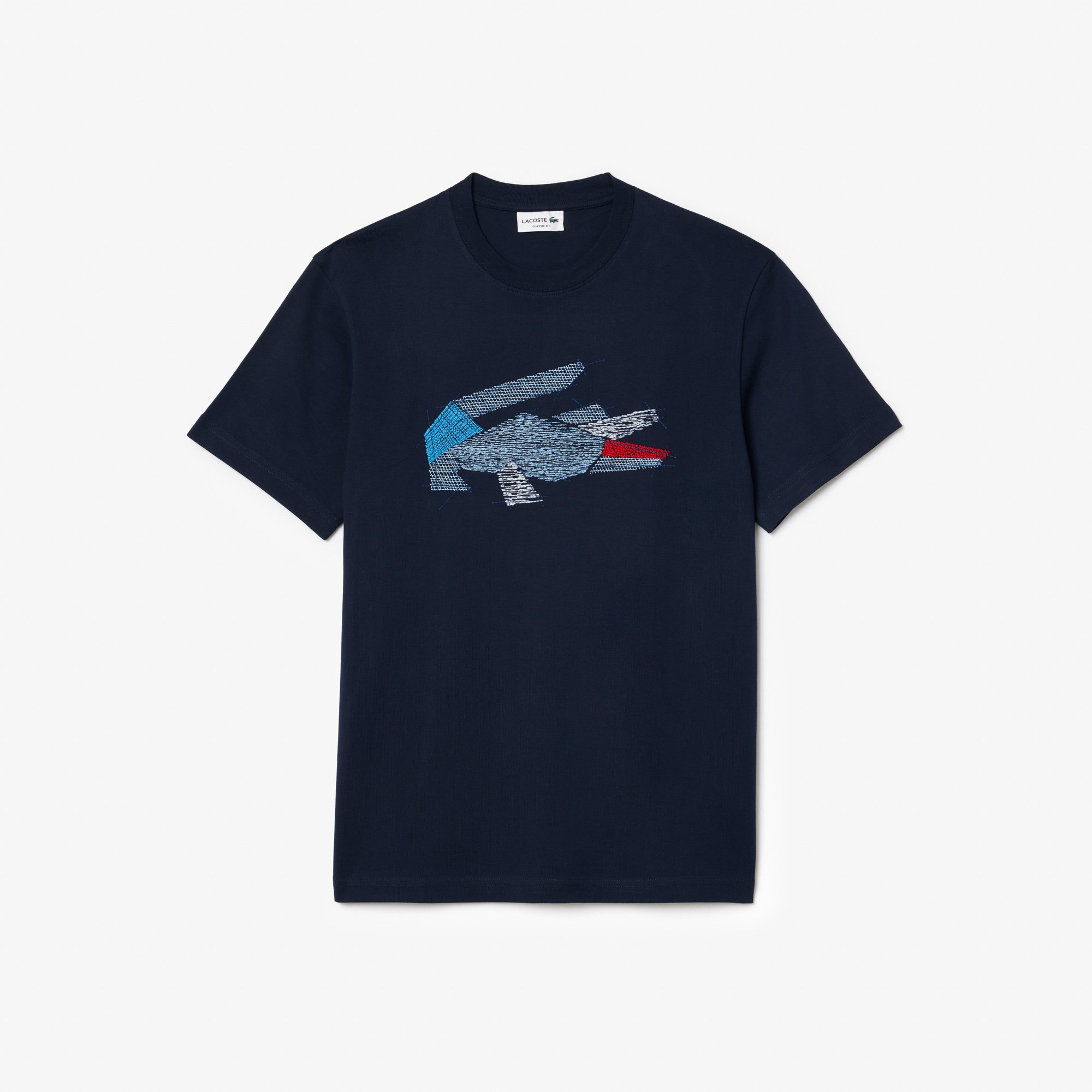 Áo Thun Lacoste Nam Chất Liệu Cotton Dày Họa Tiết Cá Sấu