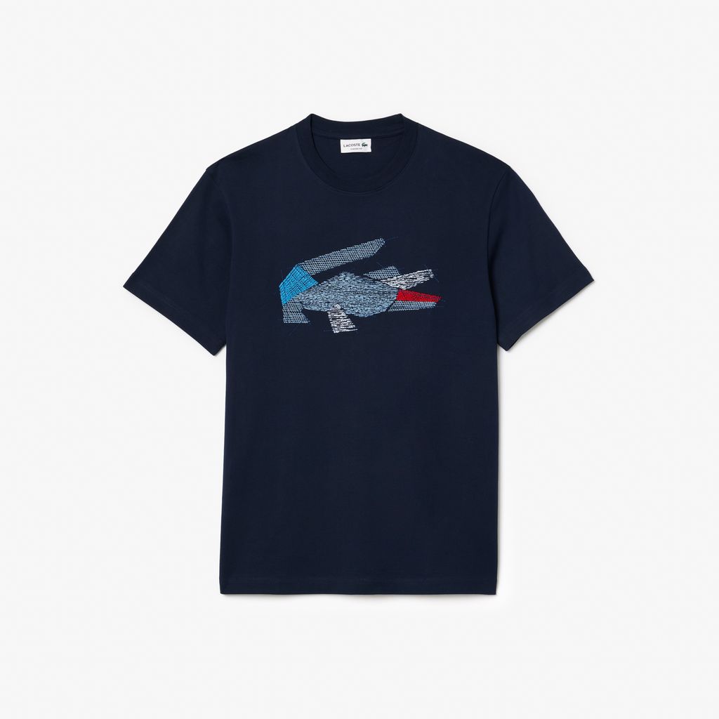 Áo Thun Lacoste Nam Chất Liệu Cotton Dày Họa Tiết Cá Sấu