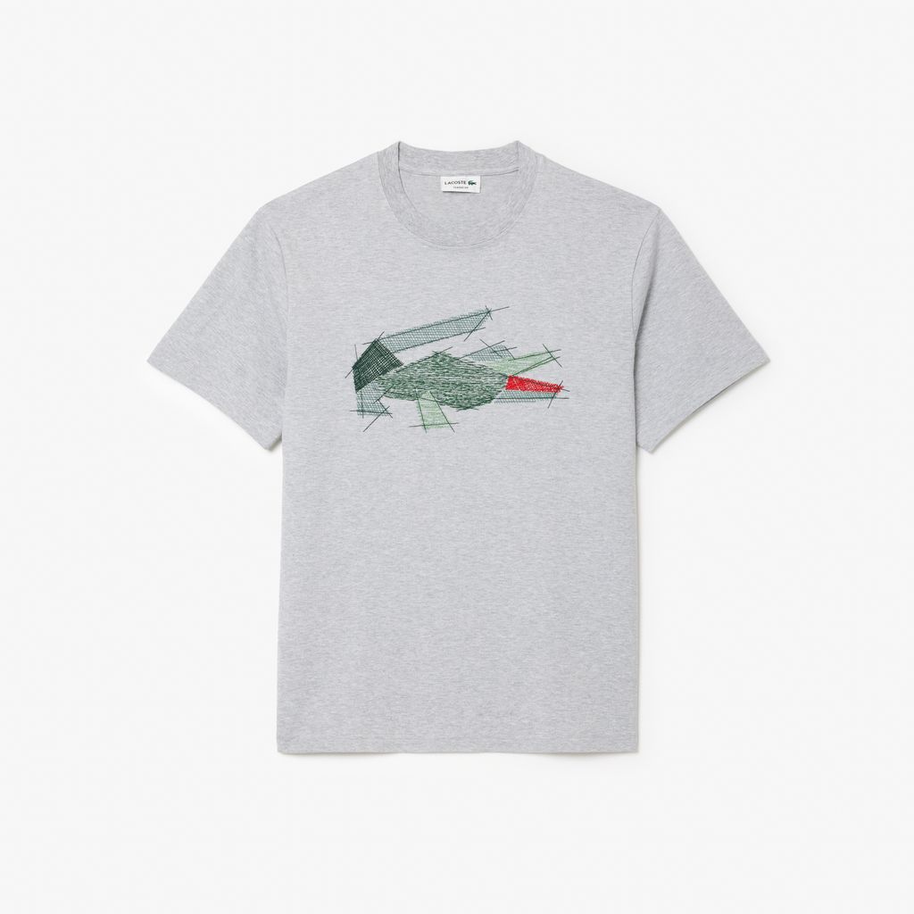 Áo Thun Lacoste Nam Chất Liệu Cotton Dày Họa Tiết Cá Sấu