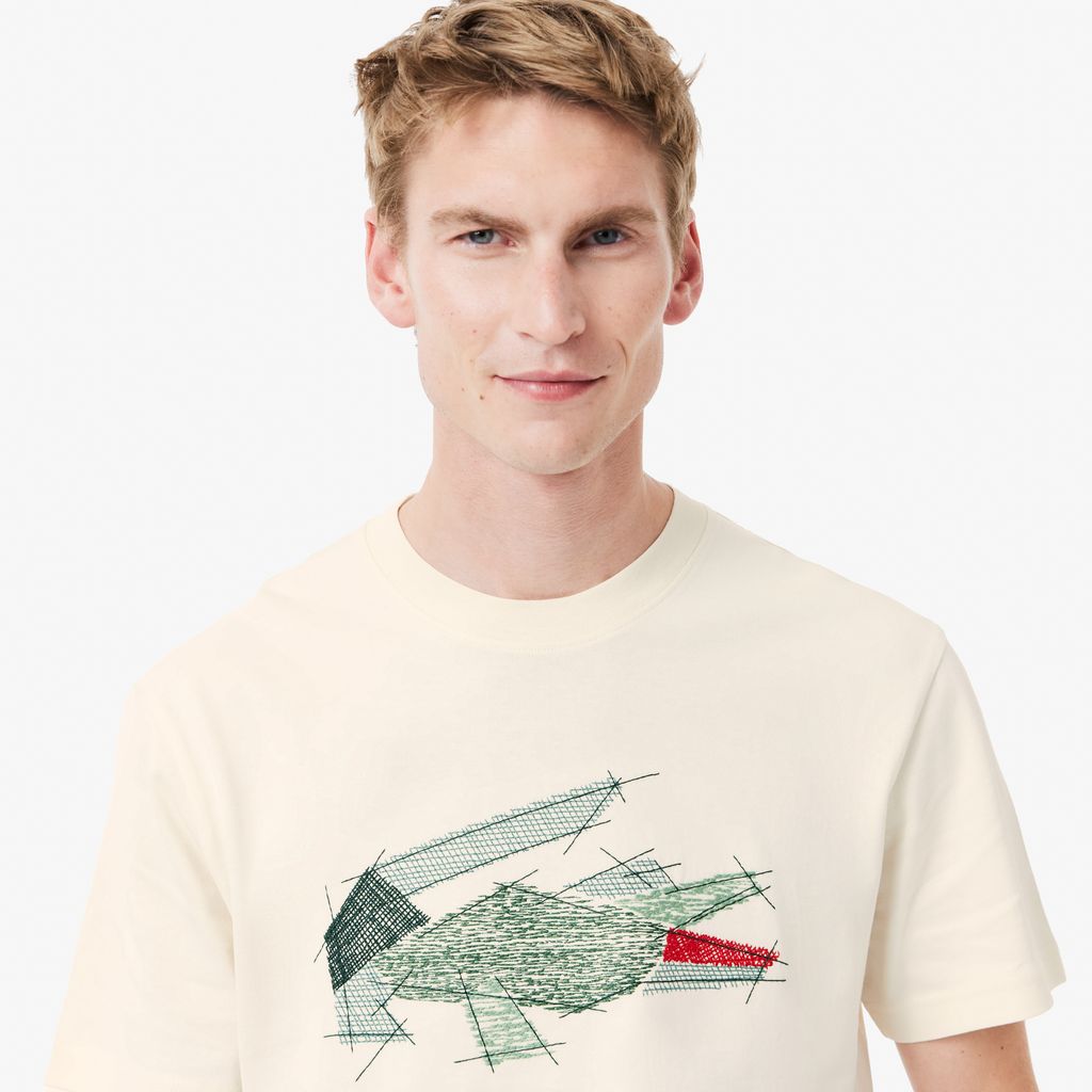 Áo Thun Lacoste Nam Chất Liệu Cotton Dày Họa Tiết Cá Sấu