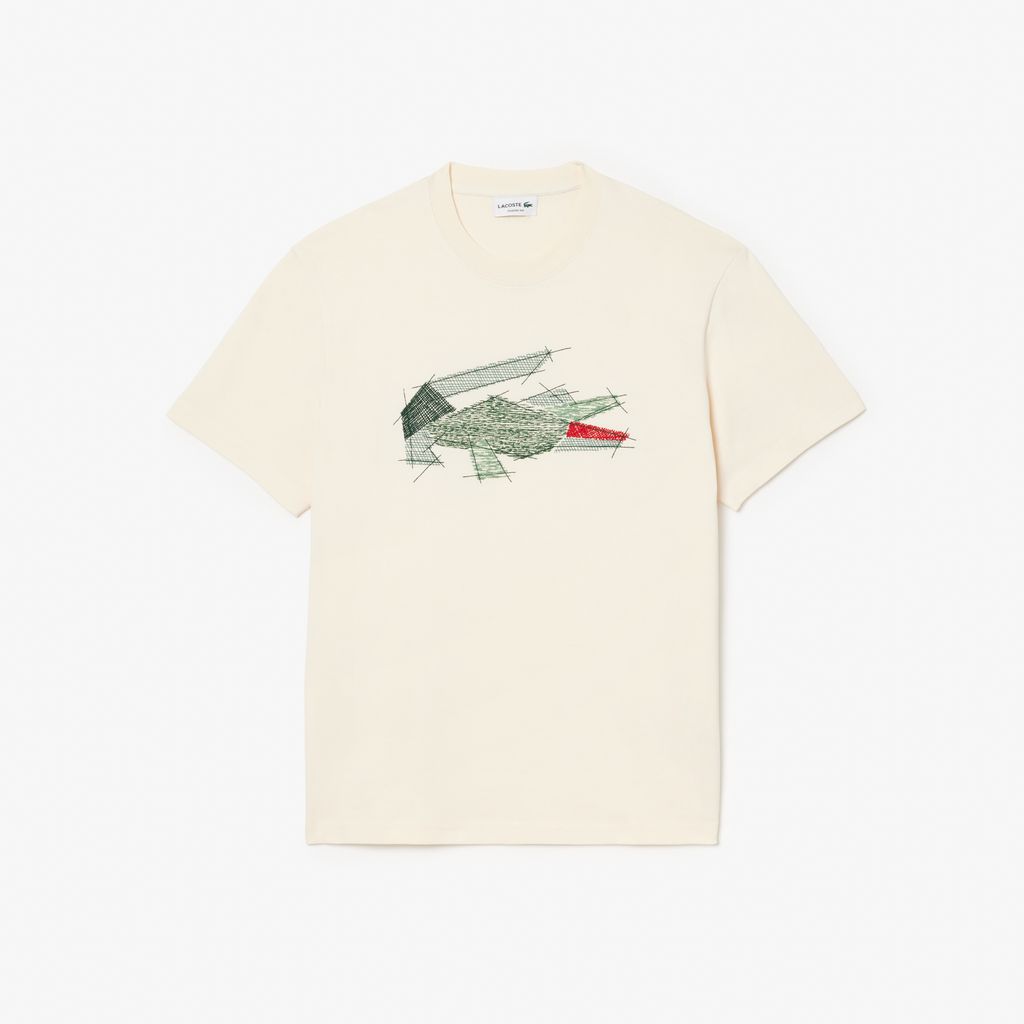 Áo Thun Lacoste Nam Chất Liệu Cotton Dày Họa Tiết Cá Sấu