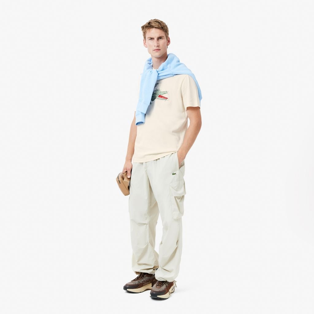 Áo Thun Lacoste Nam Chất Liệu Cotton Dày Họa Tiết Cá Sấu