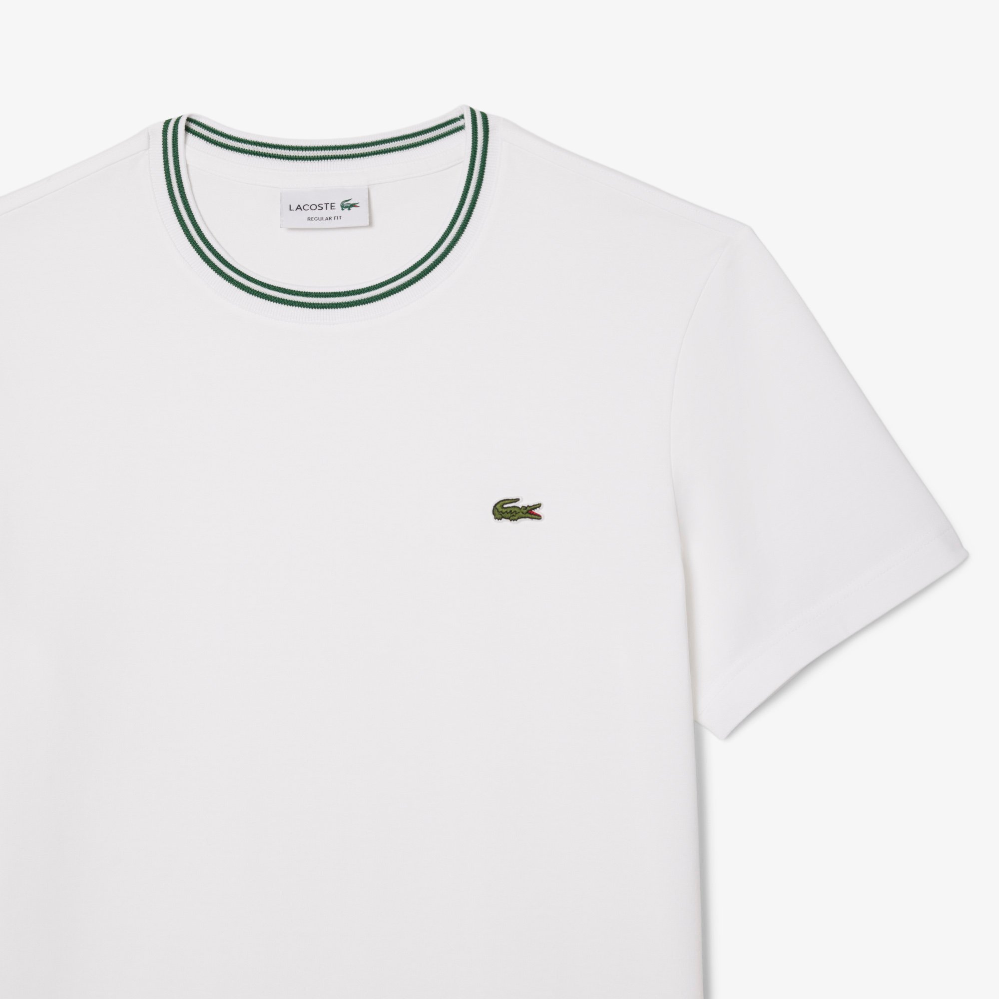 Áo Thun Lacoste Nam Dáng Suông Có Cổ Dệt Gân