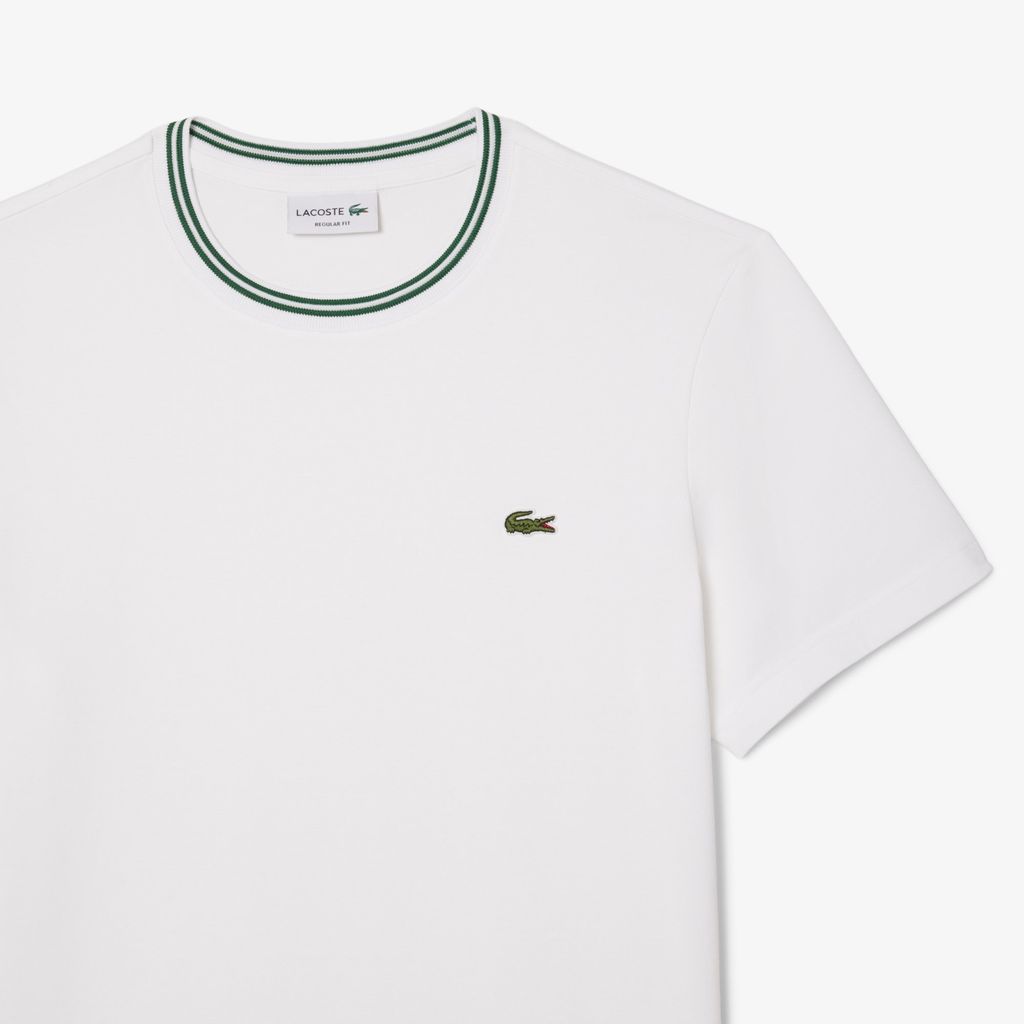 Áo Thun Lacoste Nam Dáng Suông Có Cổ Dệt Gân