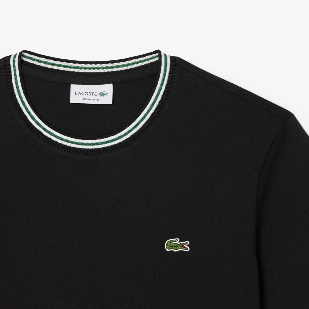 Áo Thun Lacoste Nam Dáng Suông Có Cổ Dệt Gân