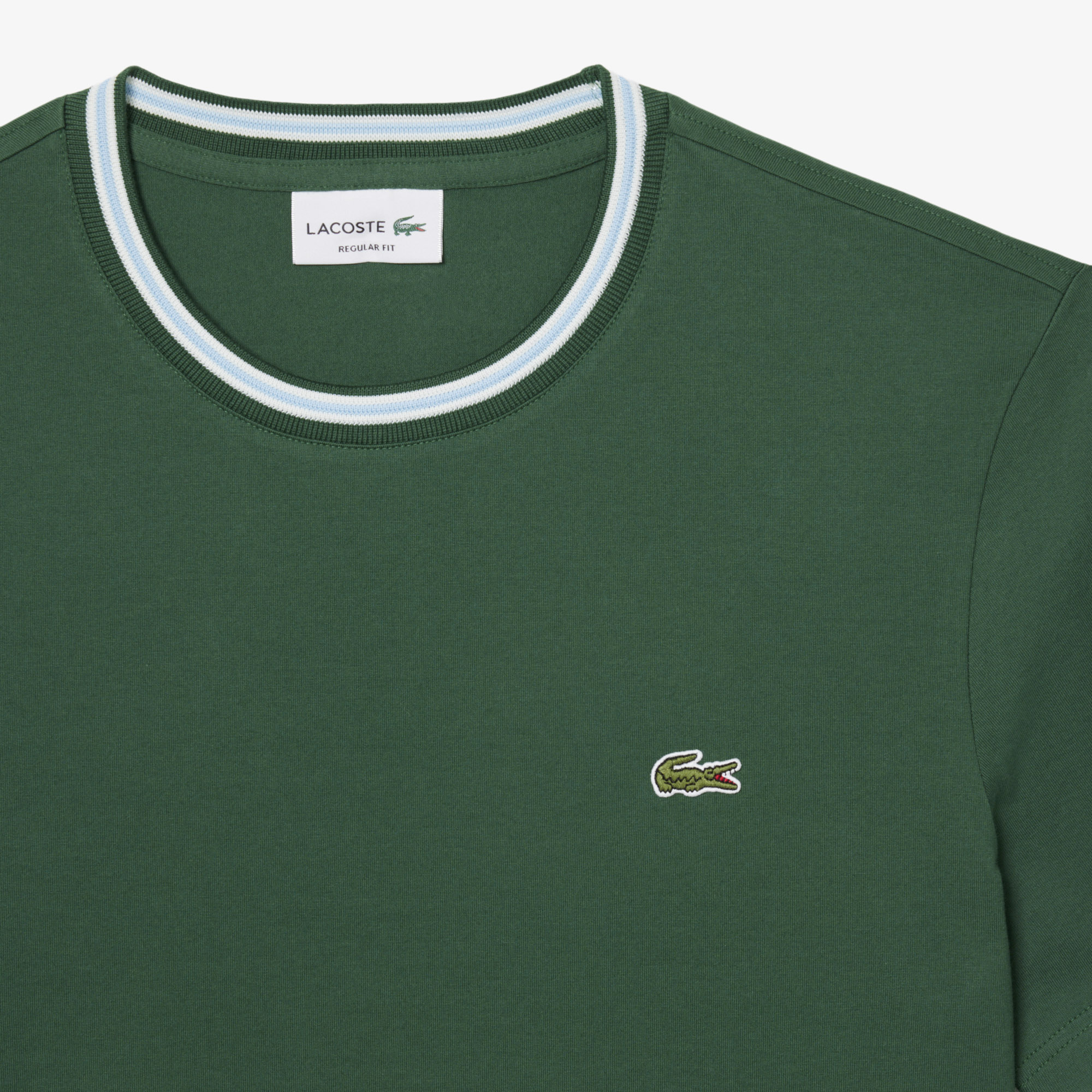 Áo Thun Lacoste Nam Dáng Suông Có Cổ Dệt Gân