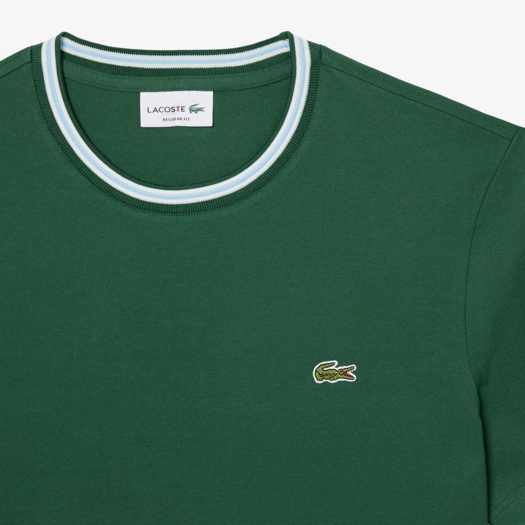 Áo Thun Lacoste Nam Dáng Suông Có Cổ Dệt Gân