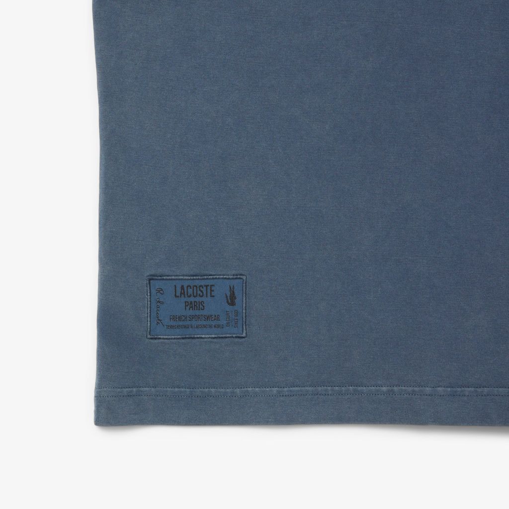 Áo Thun Lacoste Nam Chất Liệu Jersey Dày Hiệu Ứng Washed