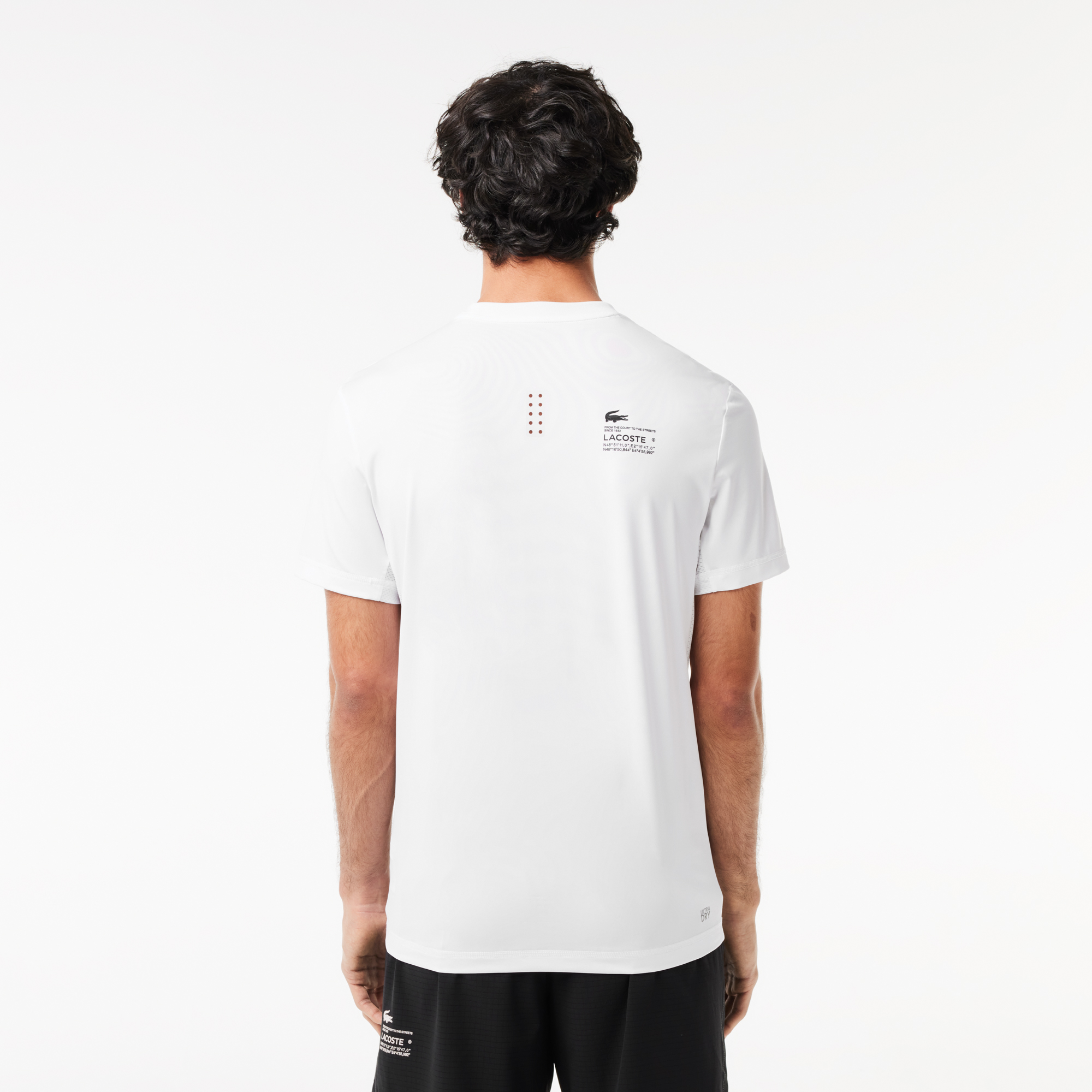 Áo Thun Thể Thao Lacoste Nam Ôm Dáng Chất Liệu Jersey Co Giãn
