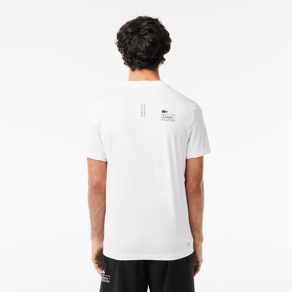 Áo Thun Thể Thao Lacoste Nam Ôm Dáng Chất Liệu Jersey Co Giãn