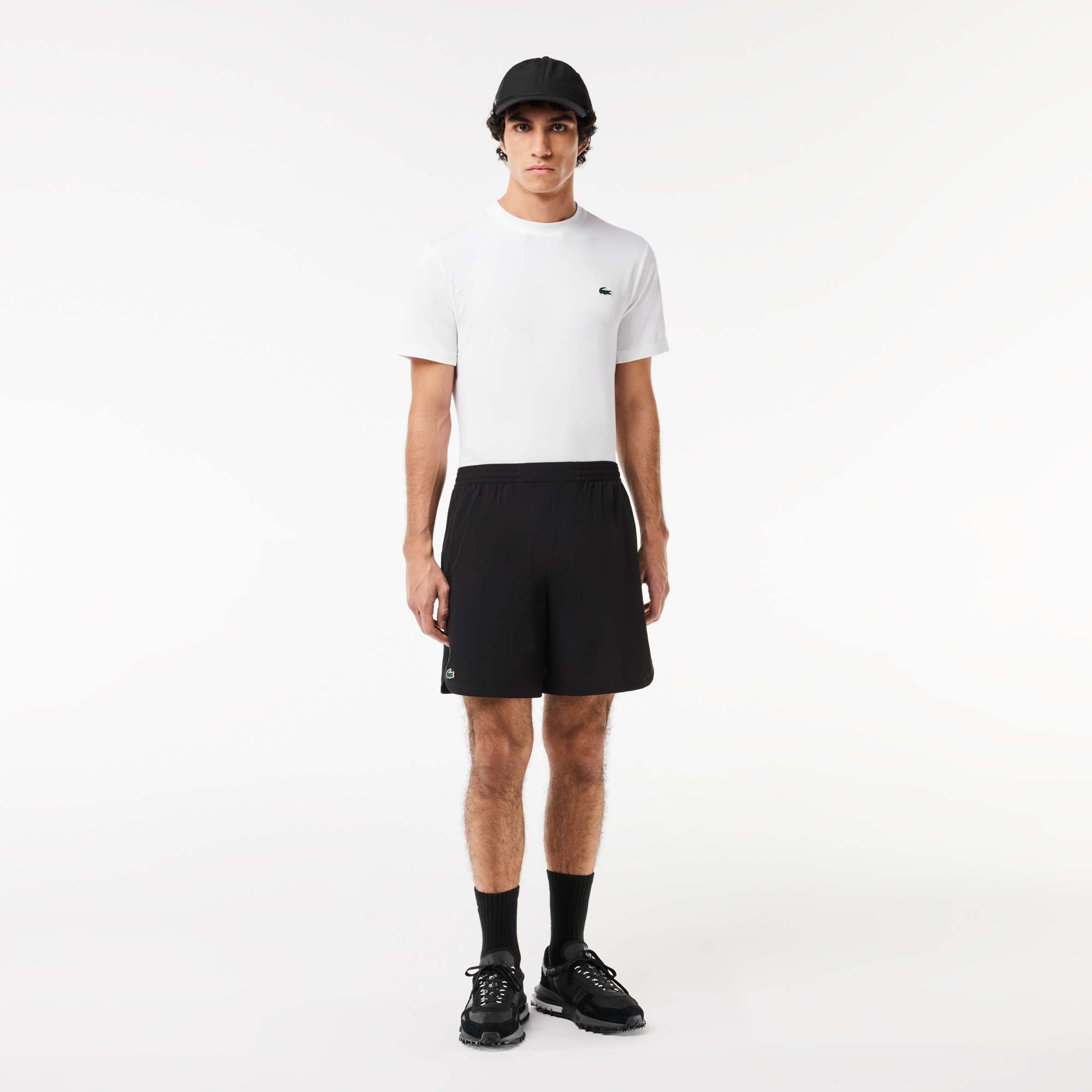 Áo Thun Thể Thao Lacoste Nam Ôm Dáng Chất Liệu Jersey Co Giãn