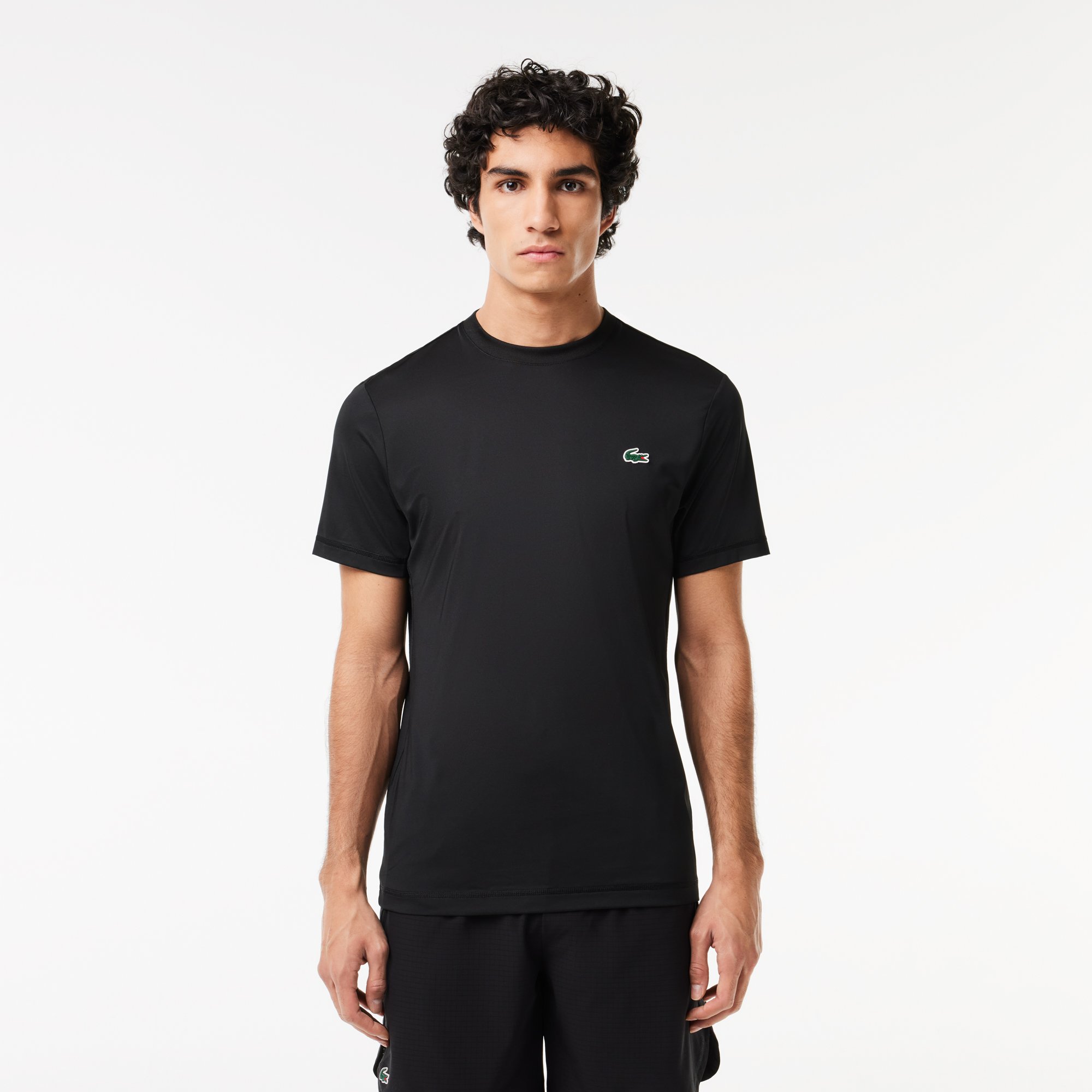 Áo Thun Thể Thao Lacoste Nam Ôm Dáng Chất Liệu Jersey Co Giãn