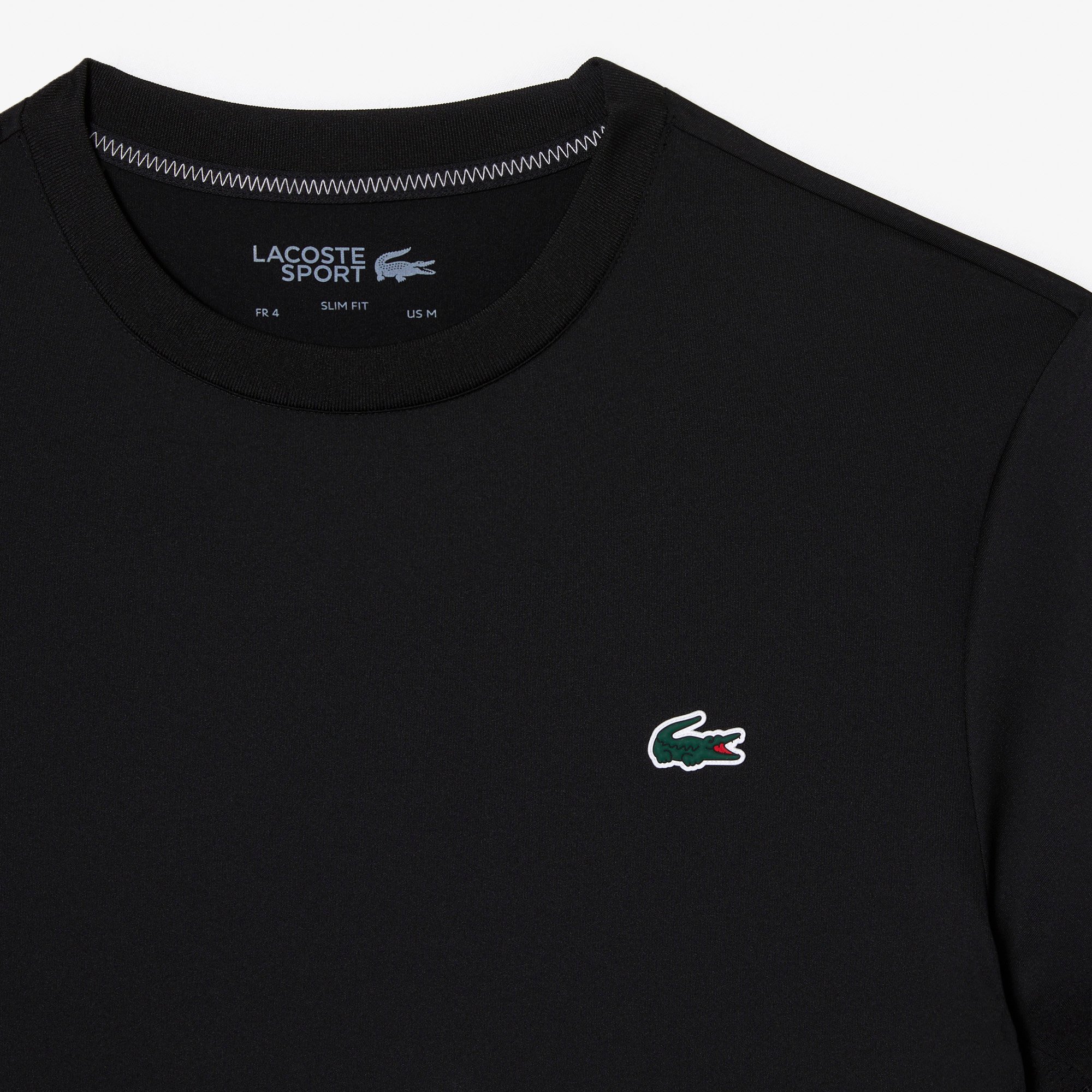 Áo Thun Thể Thao Lacoste Nam Dáng Ôm Chất Liệu Jersey Co Giãn