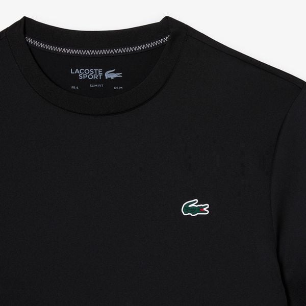 Áo Thun Thể Thao Lacoste Nam Ôm Dáng Chất Liệu Jersey Co Giãn