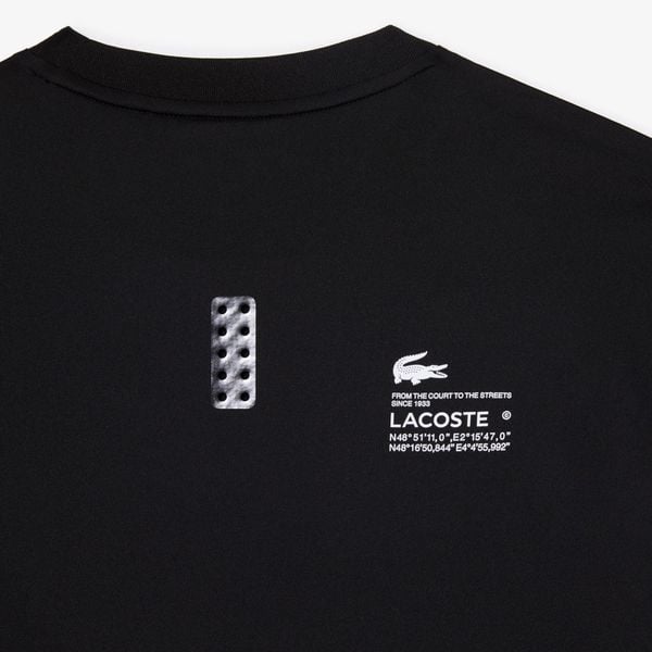 Áo Thun Thể Thao Lacoste Nam Ôm Dáng Chất Liệu Jersey Co Giãn