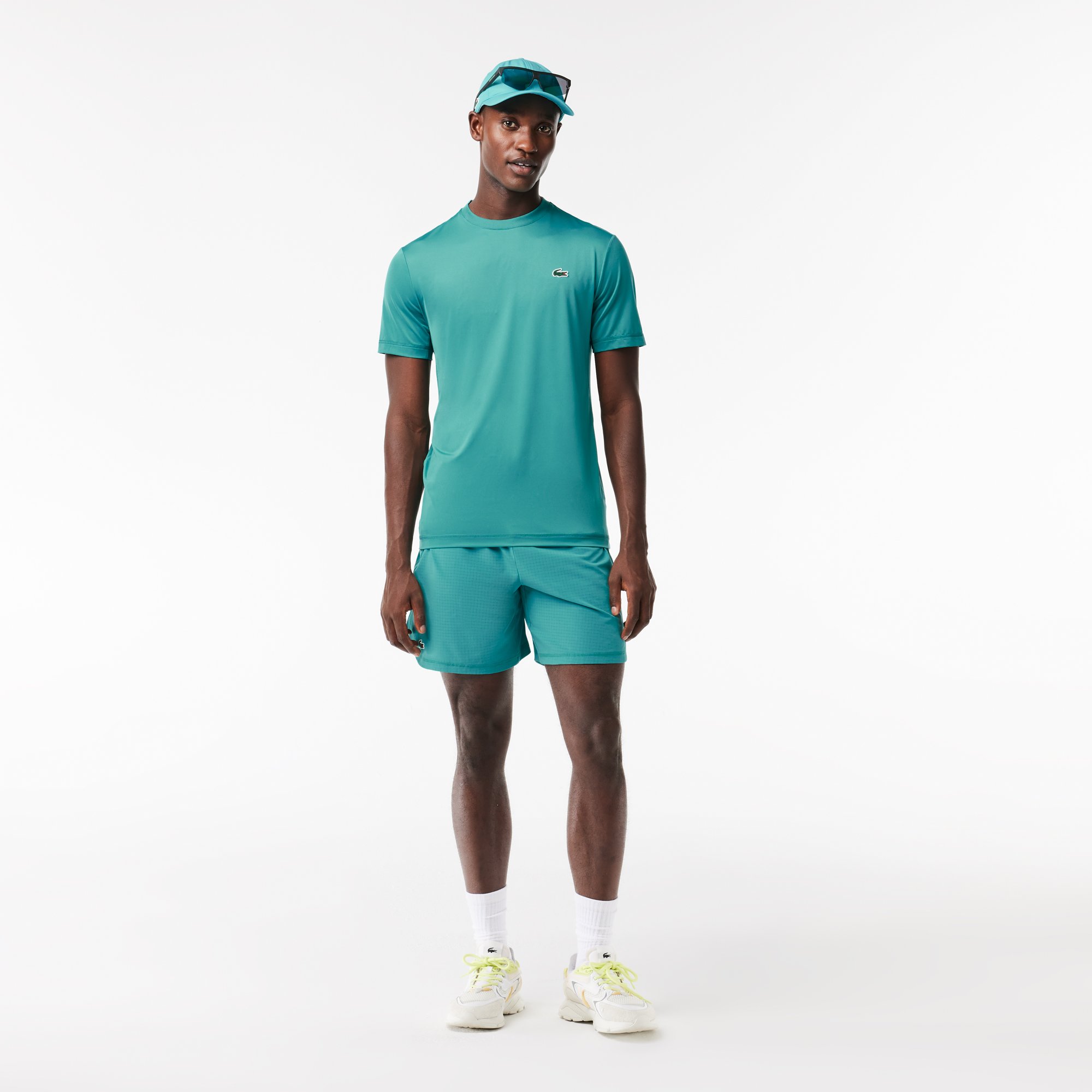 Áo Thun Thể Thao Lacoste Nam Dáng Ôm Chất Liệu Jersey Co Giãn