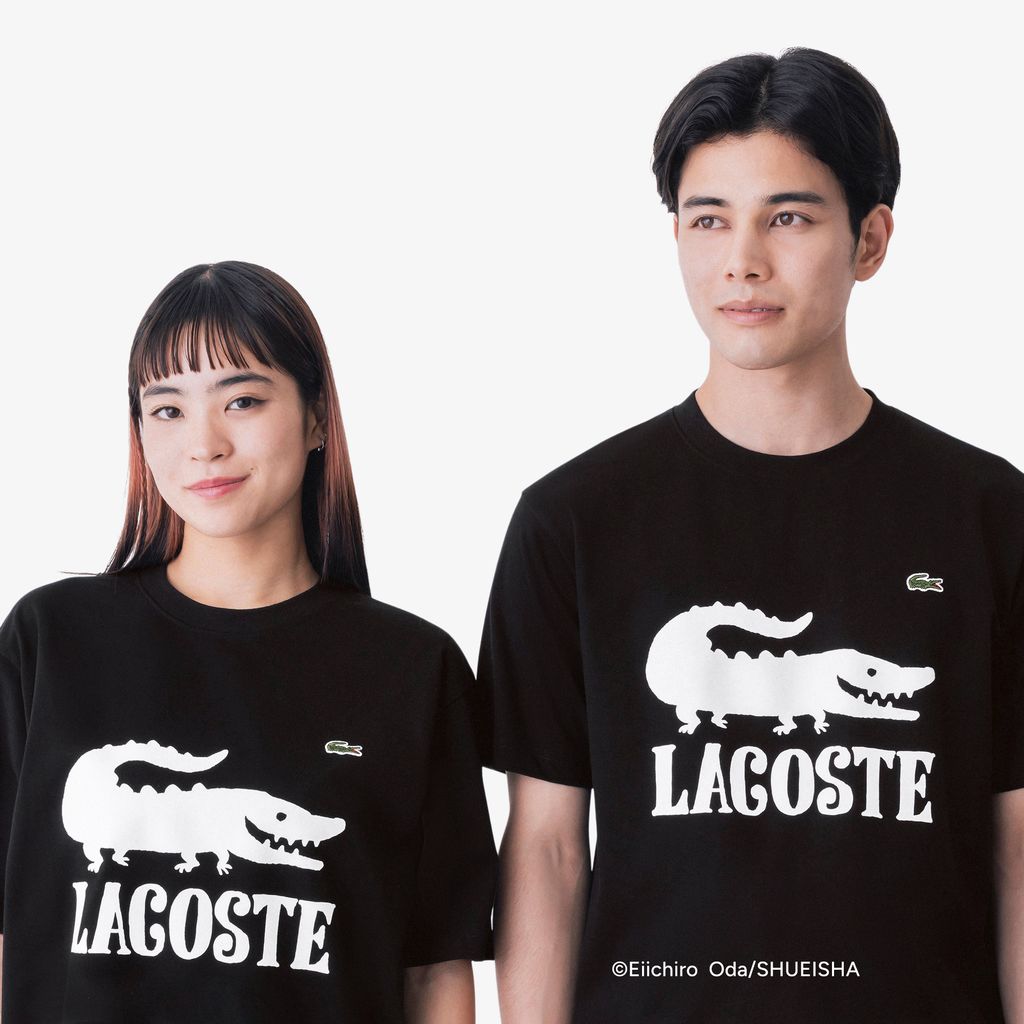 Áo Thun Lacoste Nam Lacoste x ONE PIECE Họa Tiết Logo Cá Sấu In