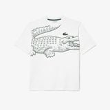 Áo Thun Lacoste Nam Dáng Suông Cổ Tròn In Họa Tiết Cá Sấu