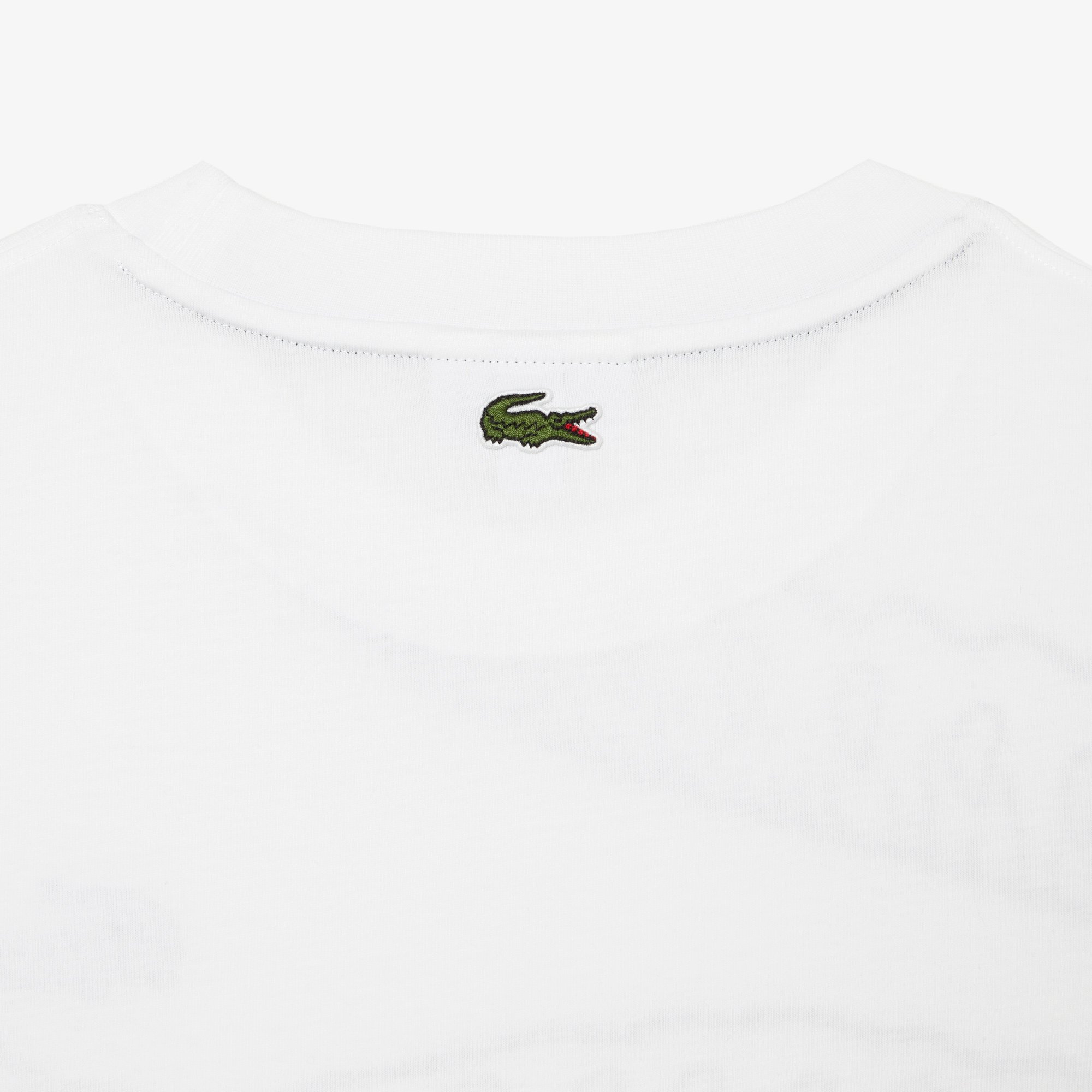 Áo Thun Lacoste Nam Dáng Suông Cổ Tròn In Họa Tiết Cá Sấu