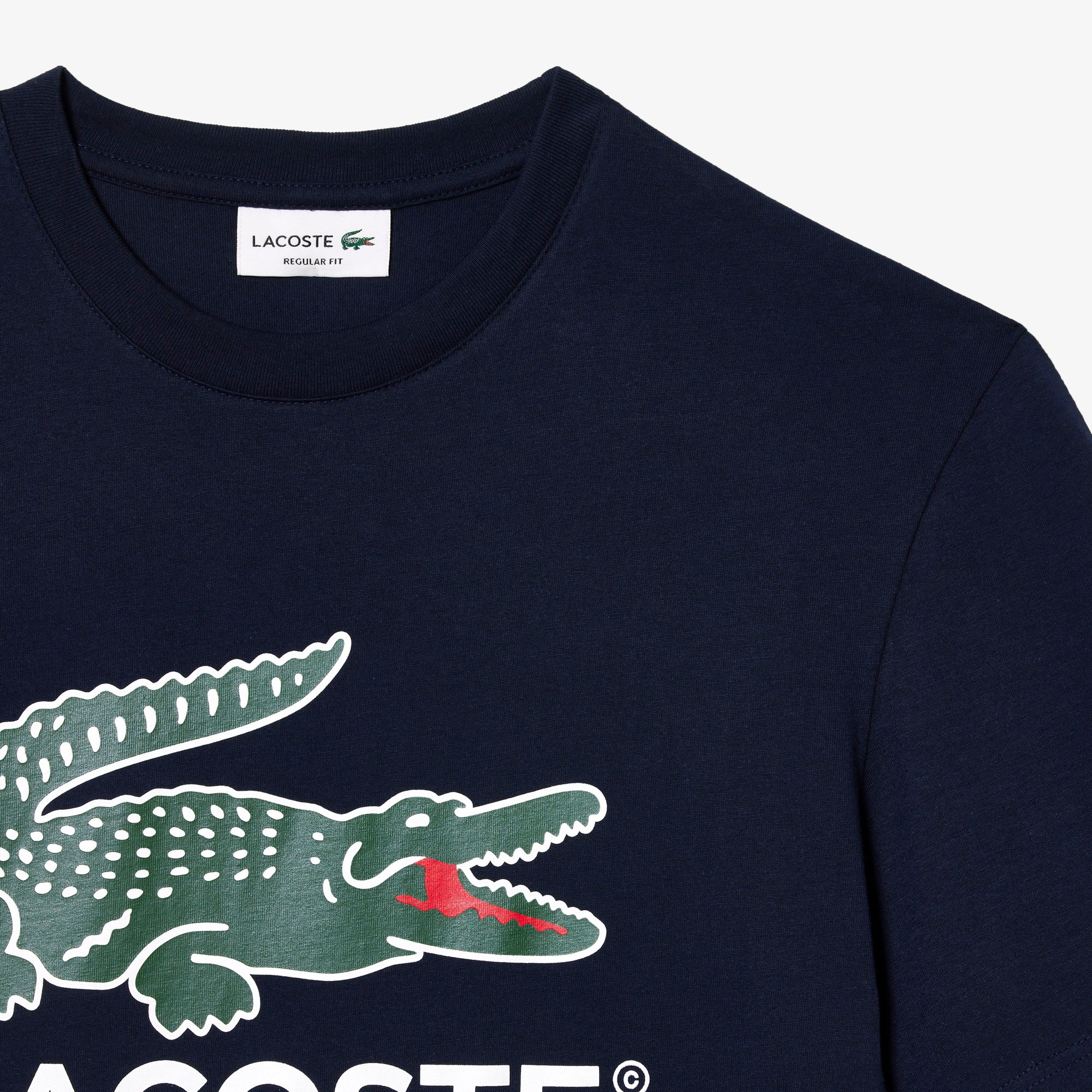 Áo Thun Lacoste Nam Chất Liệu Cotton Họa Tiết Signature Print
