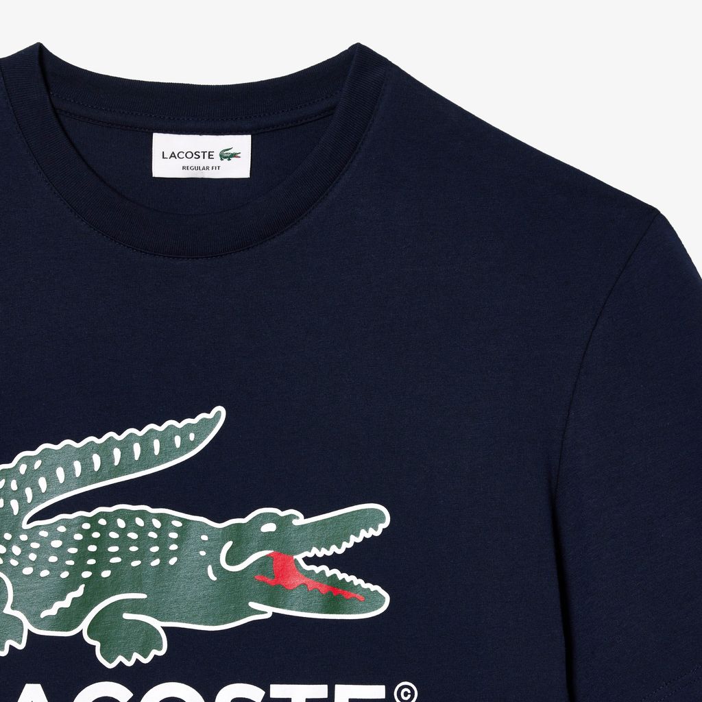 Áo Thun Lacoste Nam Chất Liệu Cotton Họa Tiết Signature Print