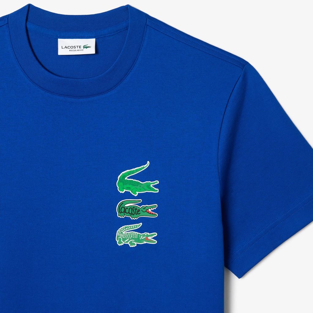 Áo Thun Lacoste Nam Chất Liệu Cotton Họa Tiết In 3D