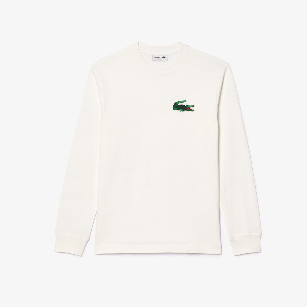 Áo Thun Lacoste Nam Dài Tay Huy Hiệu In Cá Sấu