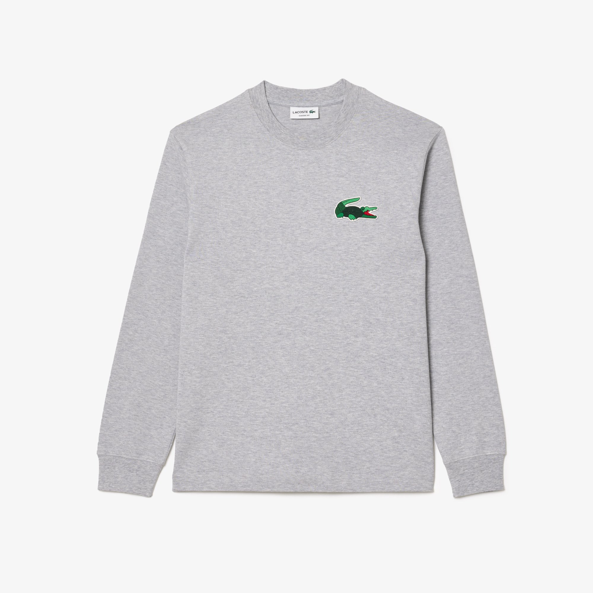 Áo Thun Lacoste Nam Dài Tay Huy Hiệu In Cá Sấu
