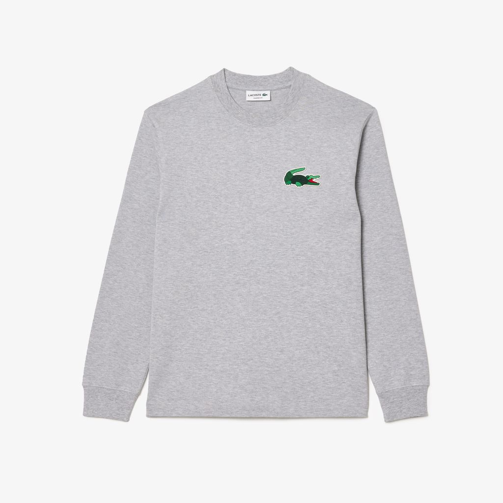 Áo Thun Lacoste Nam Dài Tay Huy Hiệu In Cá Sấu
