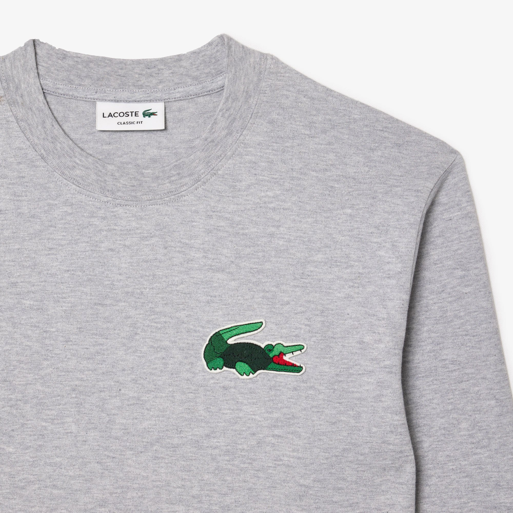Áo Thun Lacoste Nam Dài Tay Huy Hiệu In Cá Sấu