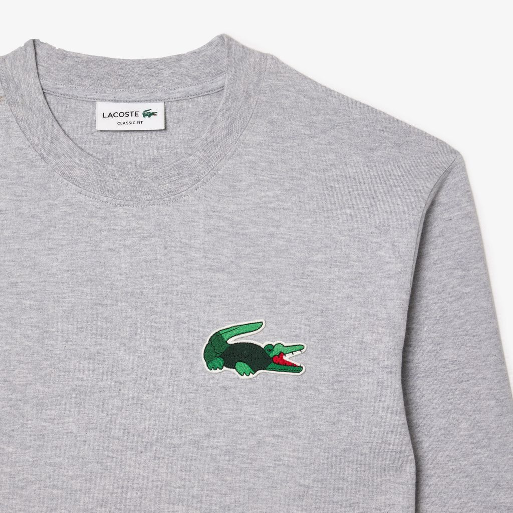 Áo Thun Lacoste Nam Dài Tay Huy Hiệu In Cá Sấu