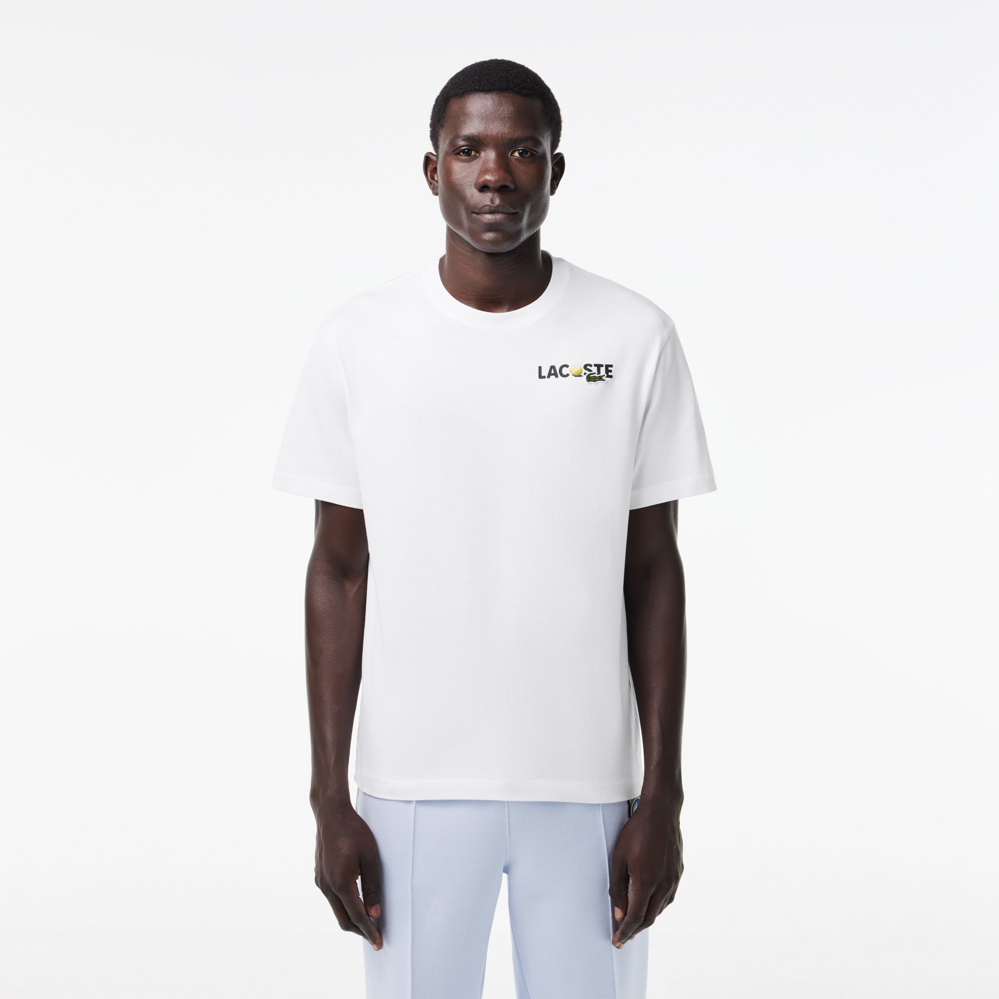 Áo Thun Lacoste Nam In Mặt Sau Chất Liệu Cotton Dày
