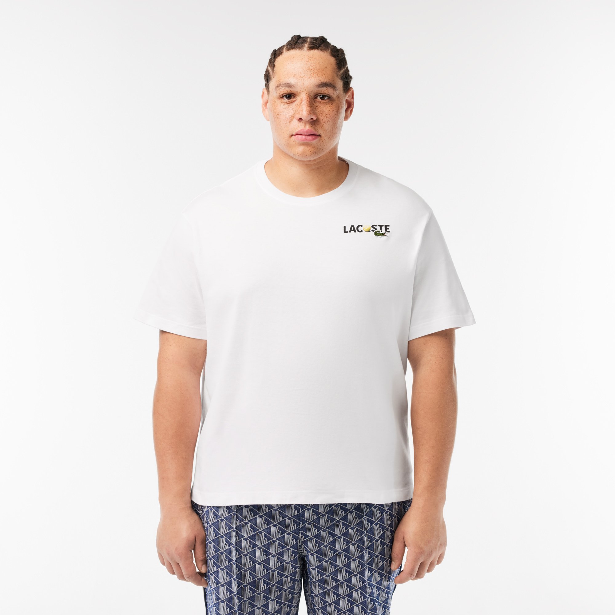 Áo Thun Lacoste Nam In Mặt Sau Chất Liệu Cotton Jersey Dày
