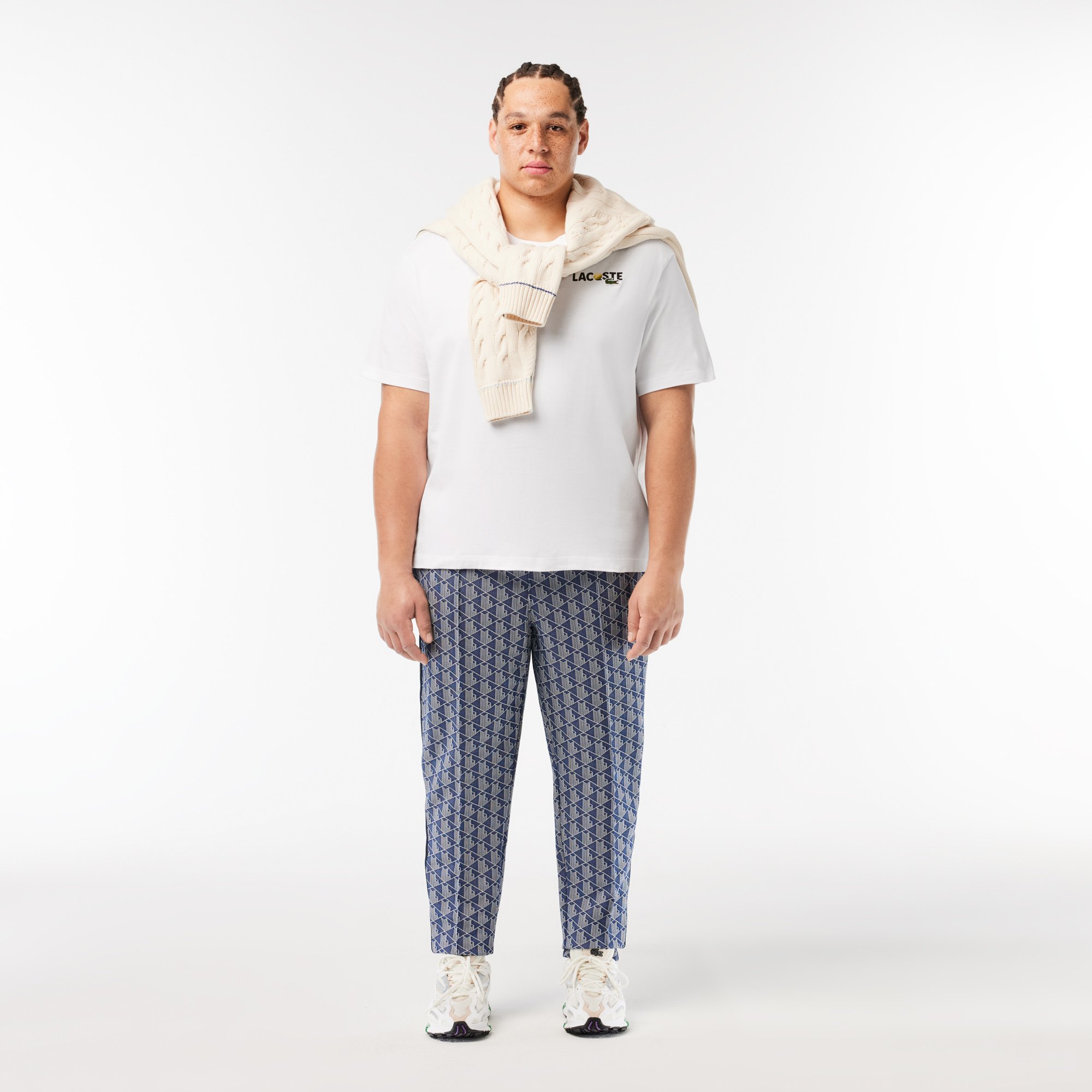 Áo Thun Lacoste Nam In Mặt Sau Chất Liệu Cotton Dày