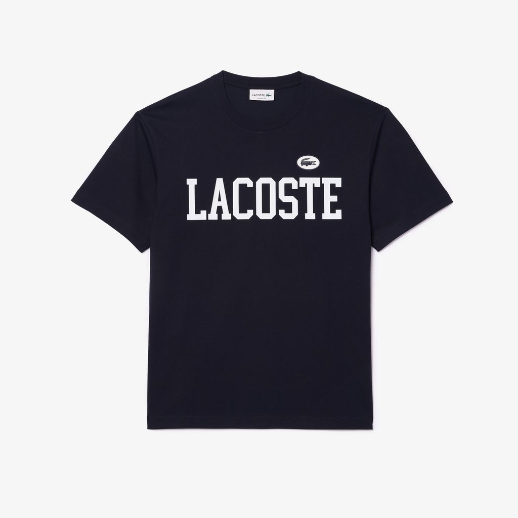 Áo Thun Lacoste Nam Có Huy Hiệu Tương Phản Chất Liệu Cotton