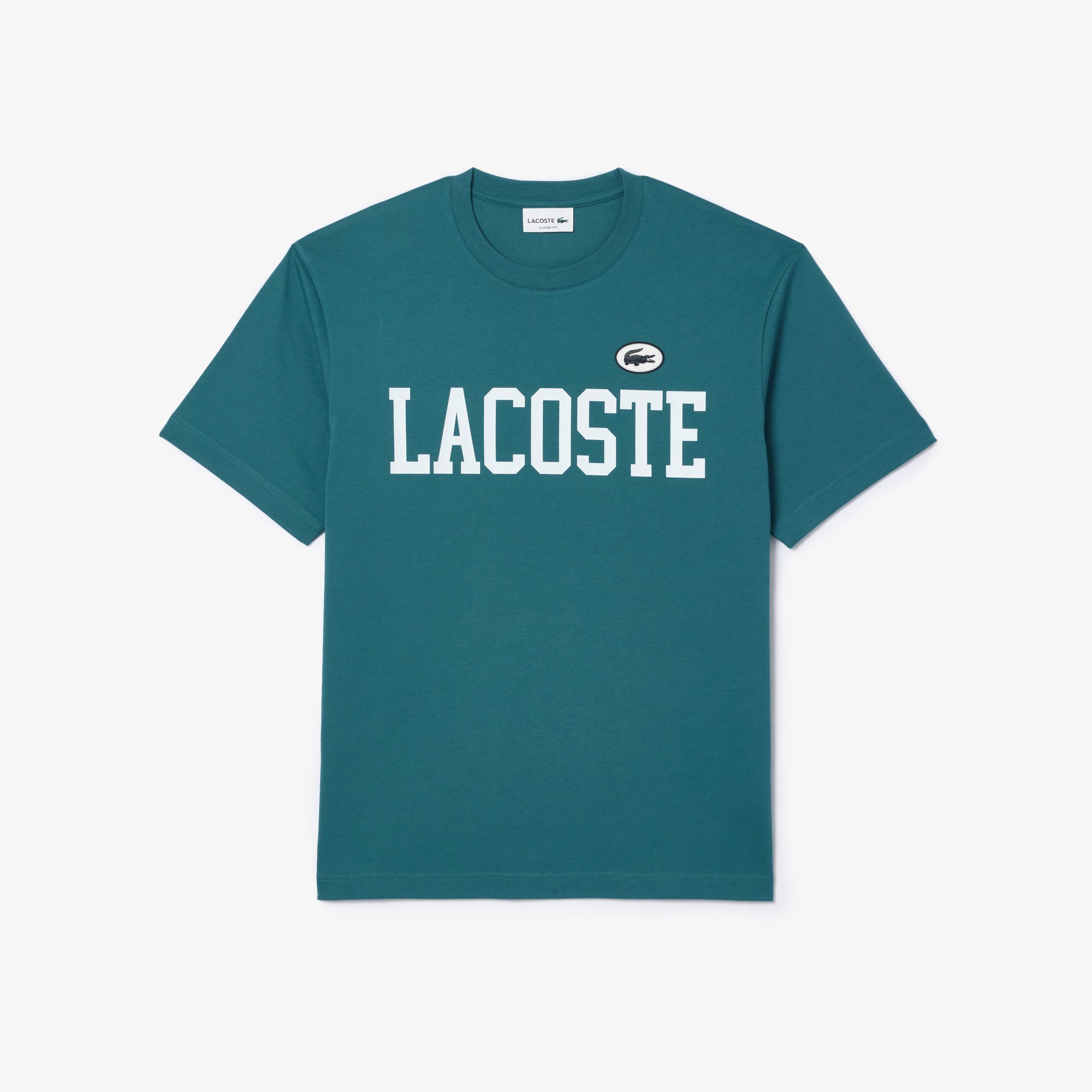 Áo Thun Lacoste Nam Có Huy Hiệu Tương Phản Chất Liệu Cotton